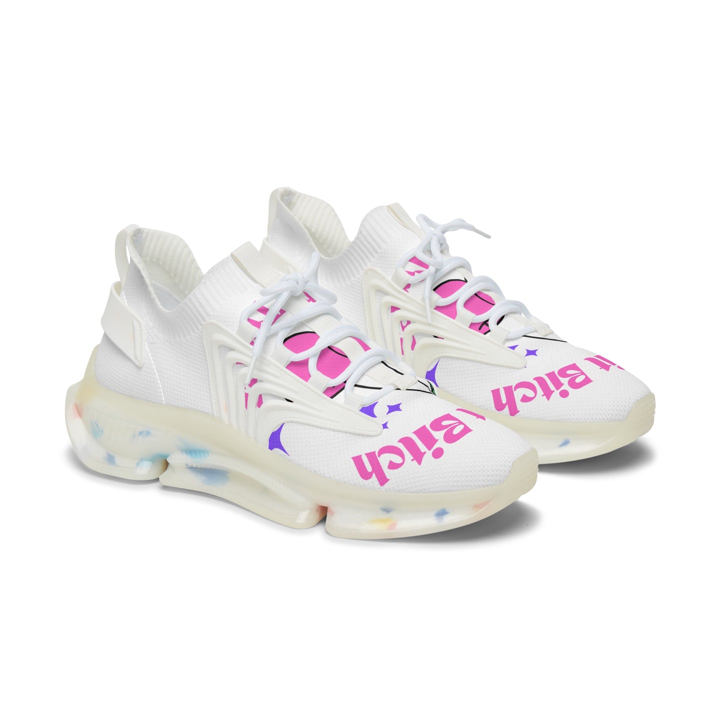 Trendy Women's Mesh Sneakers - 'Hot Fit Bitch' Design