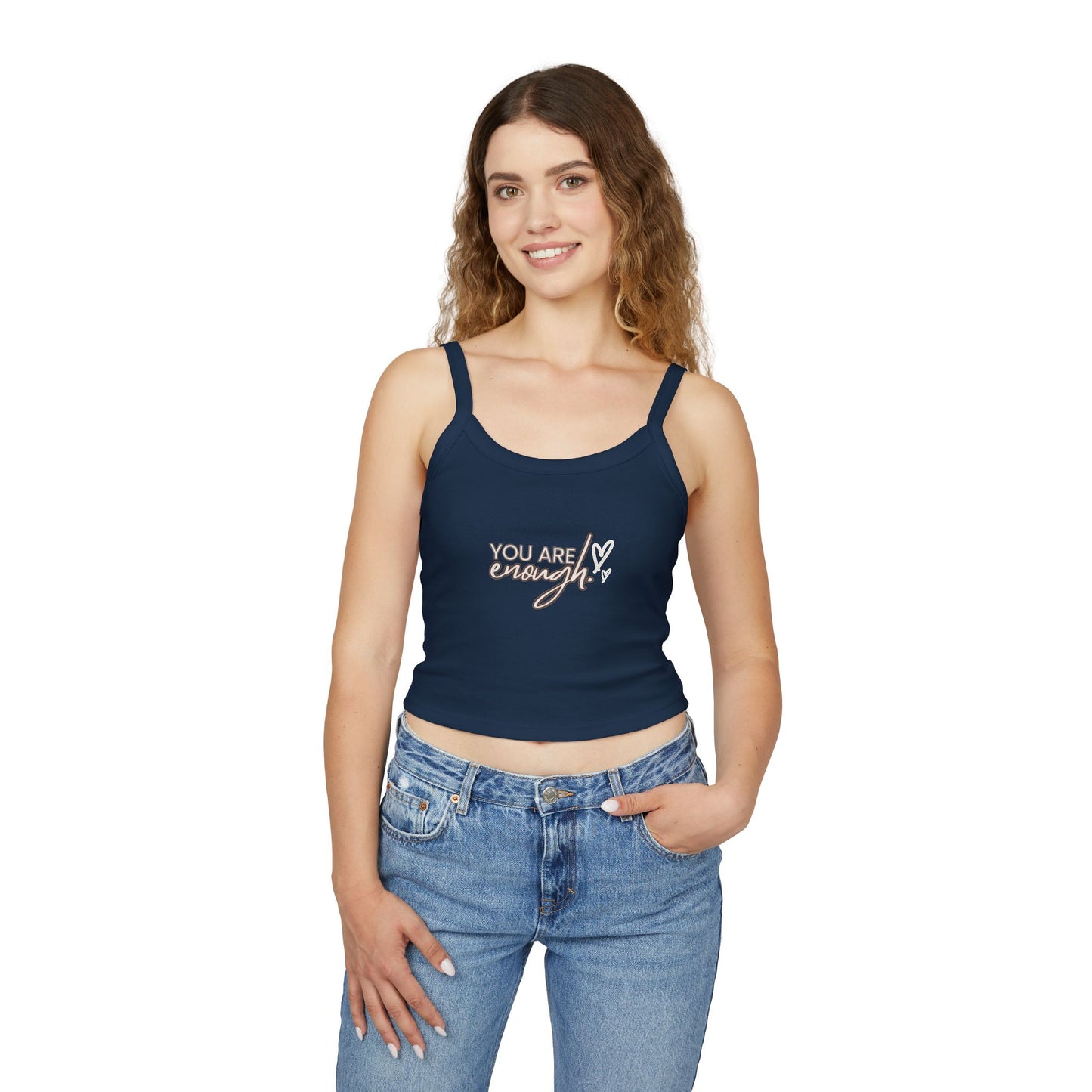 Tank Top - You Are Enough Spaghetti Strap Women's Shirt