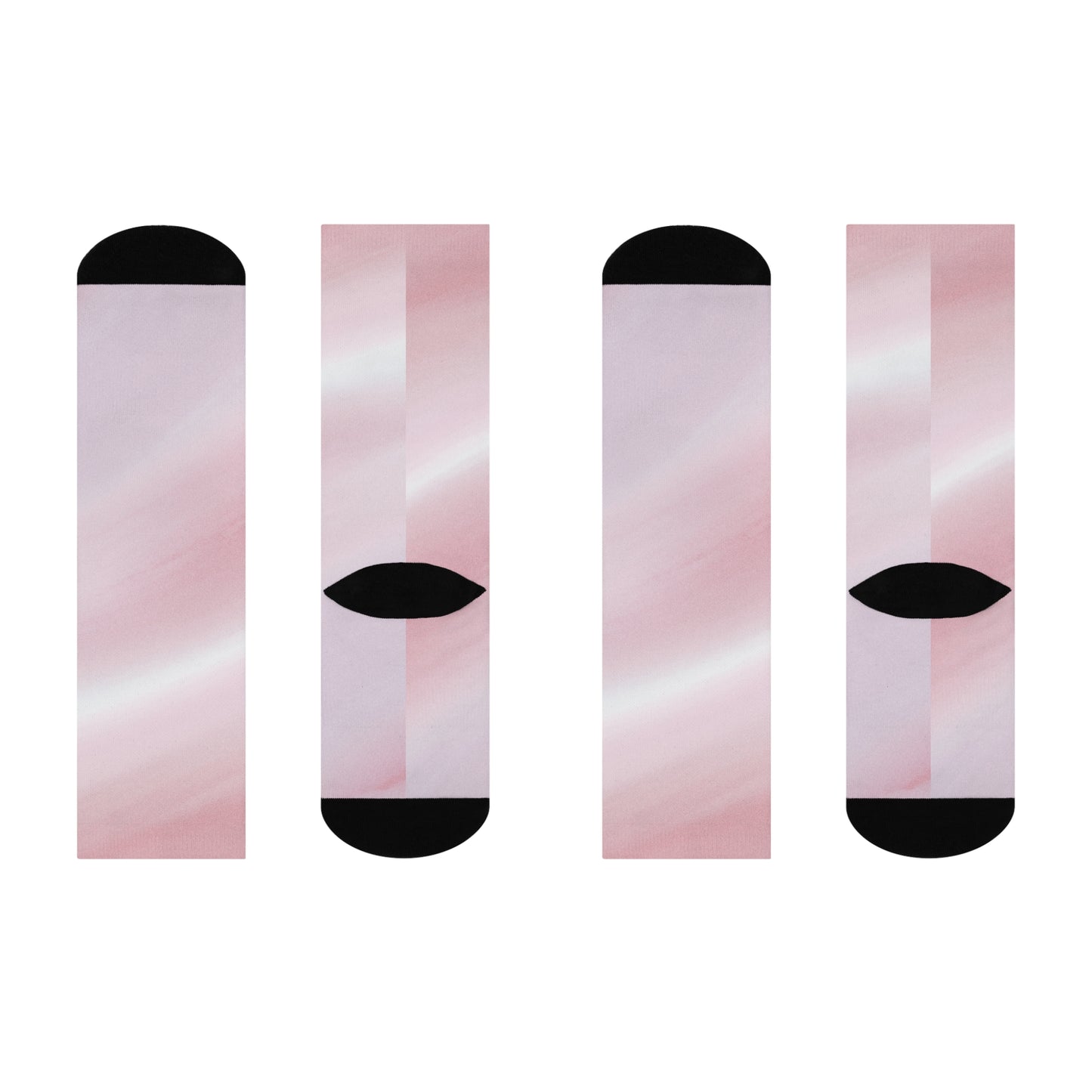 Pastel Ombre Cushioned Crew Socks - Comfortable and Stylish for Everyday Wear
