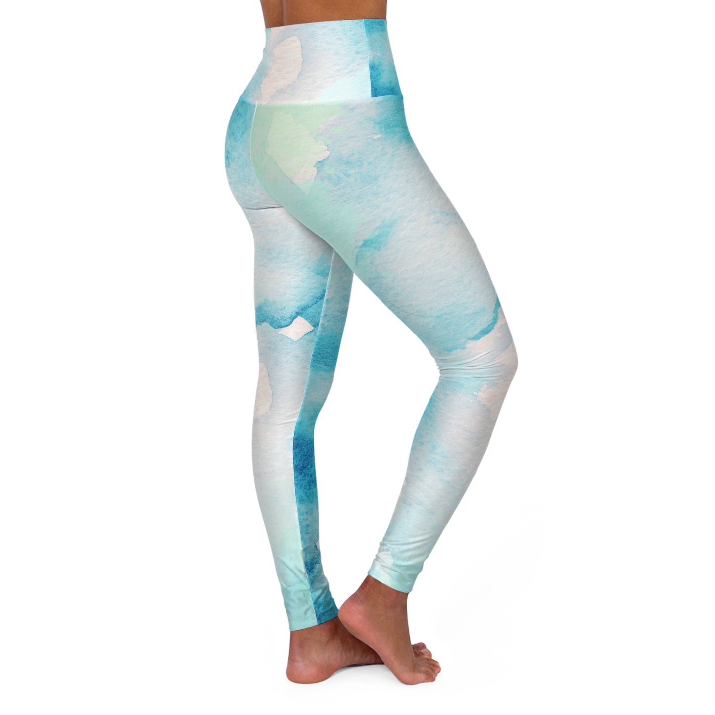 Ocean Waves High Waisted Yoga Leggings for Comfort and Style