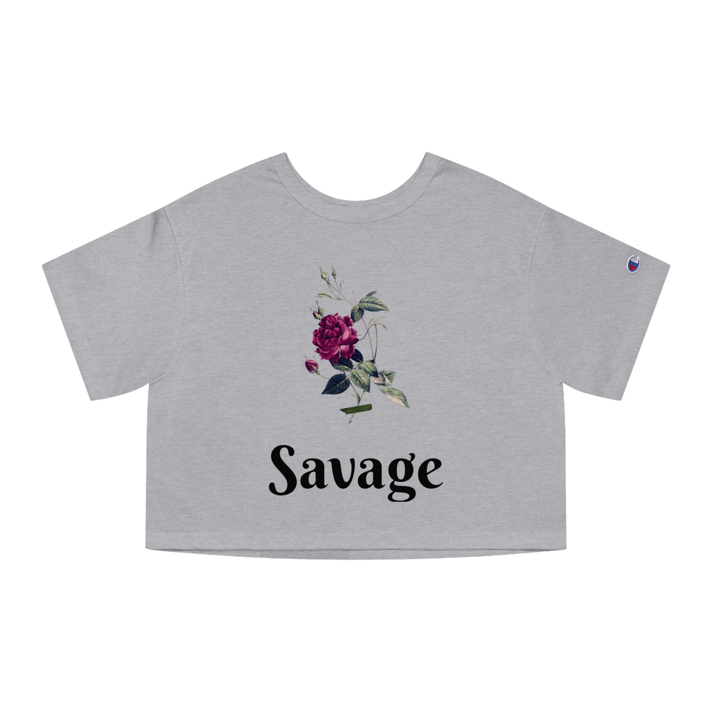 Savage Floral Cropped T-Shirt for Confident Women