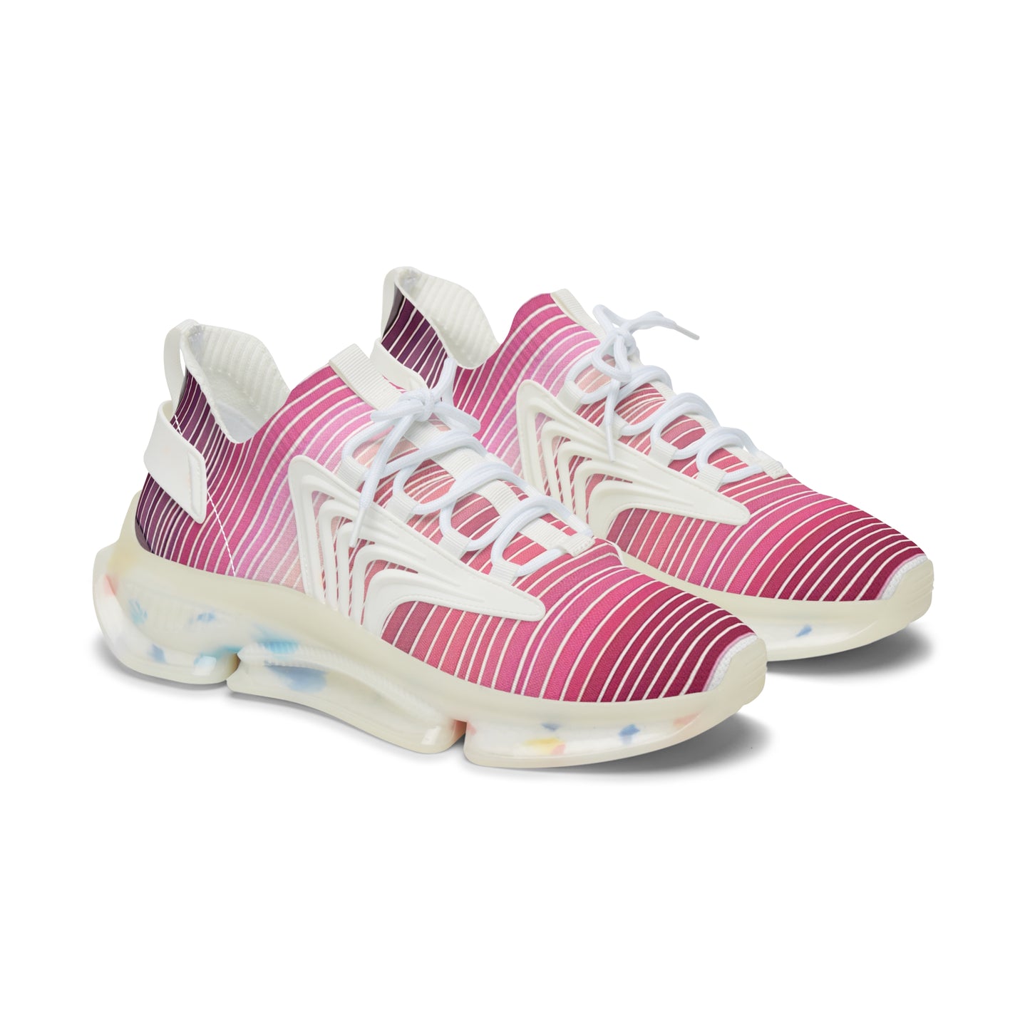 Stylish Women's Mesh Sneakers with Vibrant Stripes - Perfect for Casual Wear and Active Lifestyles