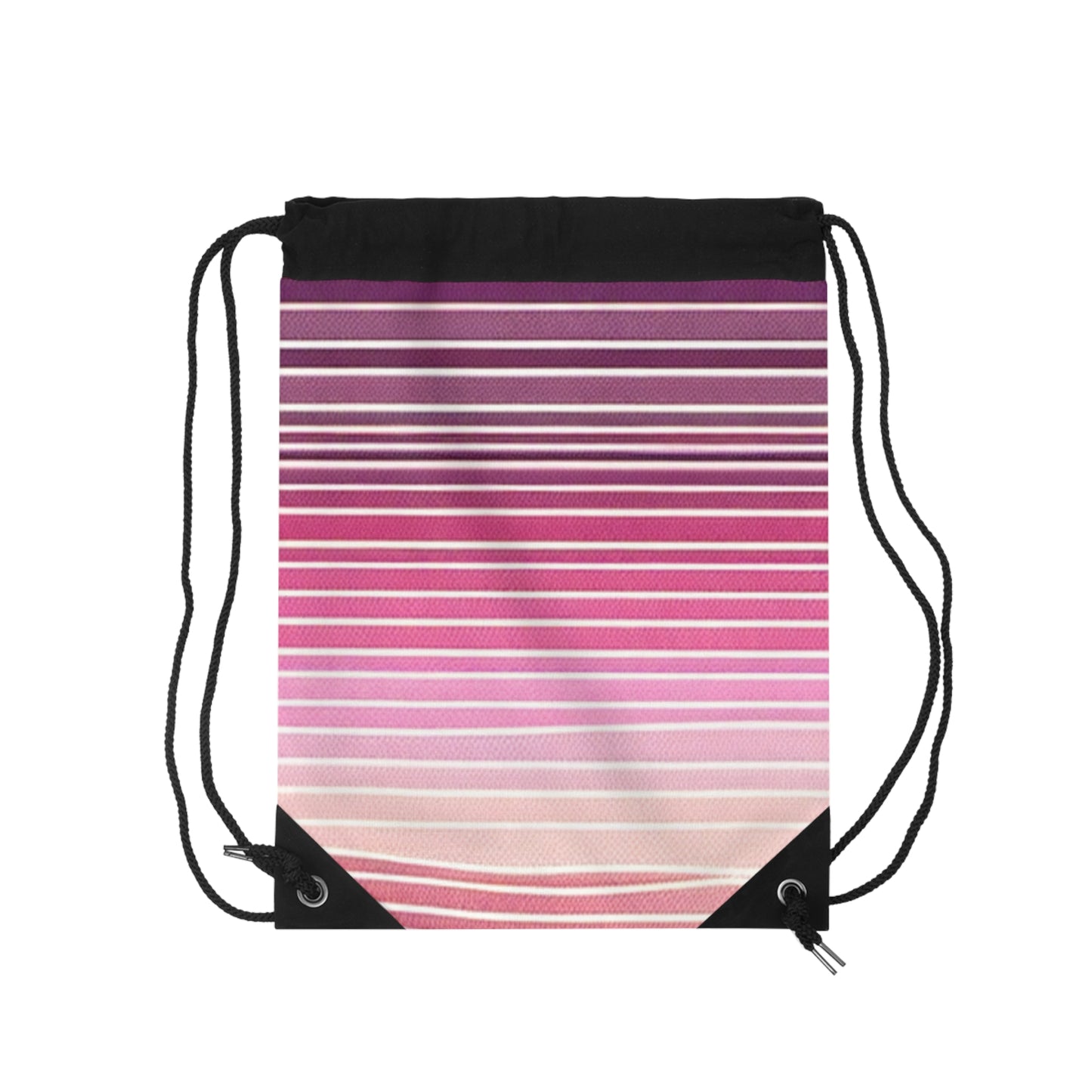 Stylish Pink Striped Drawstring Bag - Perfect for Gym, Travel, or Everyday Use
