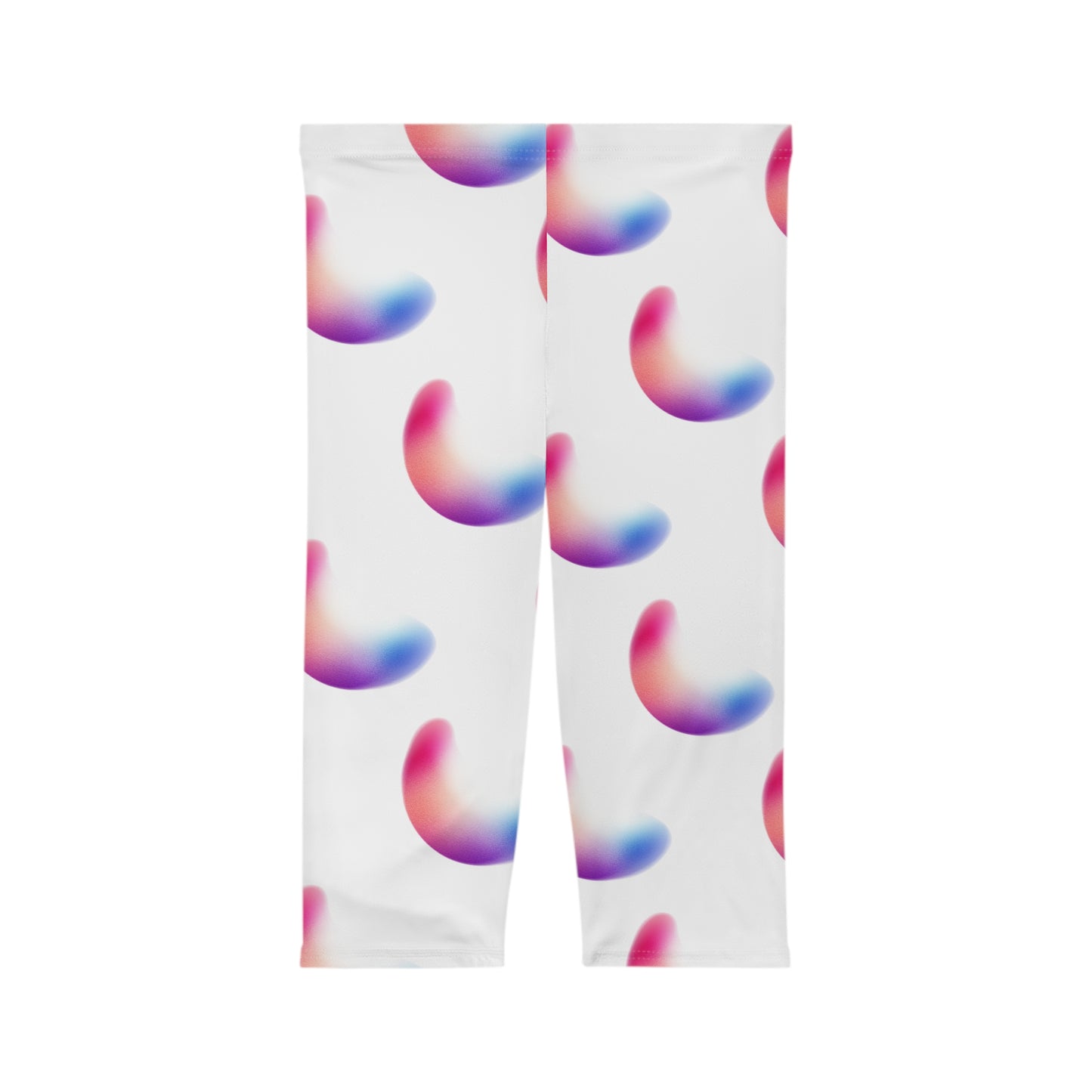 Trendy Women’s Capri Leggings with Colorful Abstract Print
