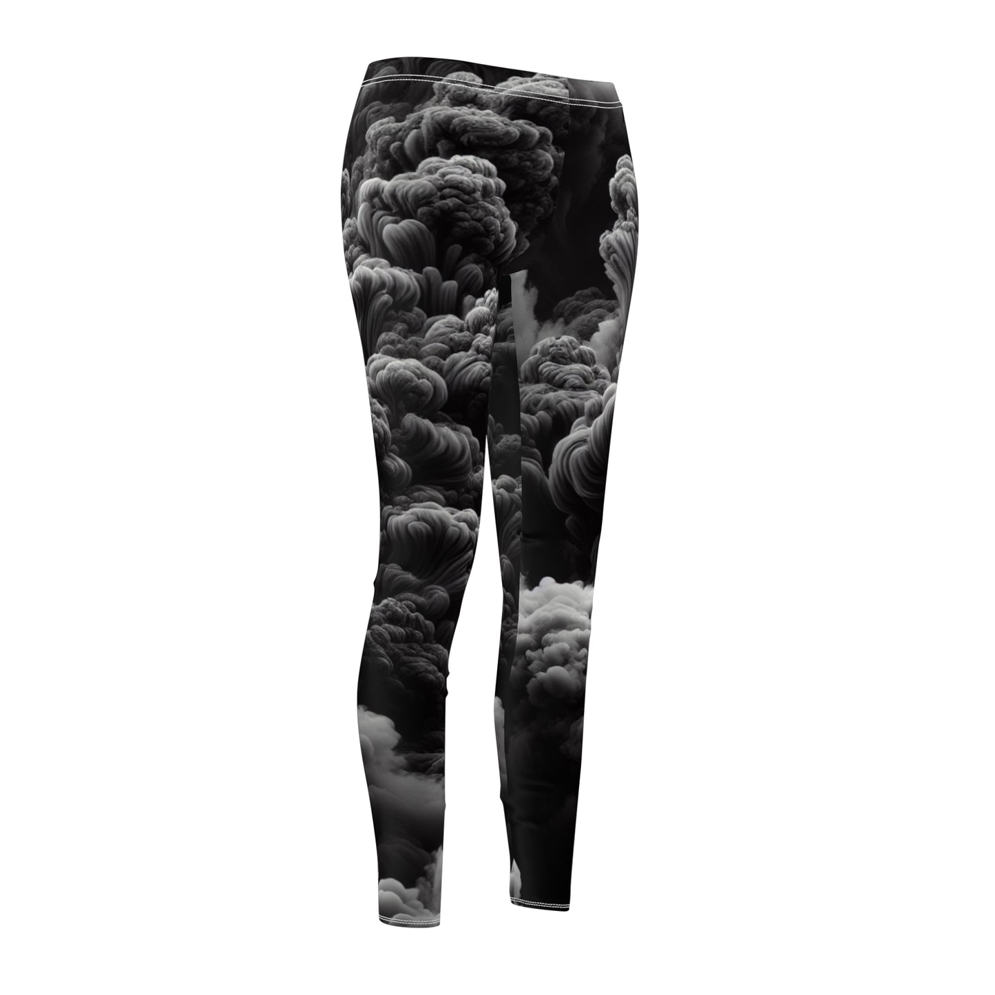 Women’s Black Smoke Print Leggings - Stylish & Comfortable Activewear