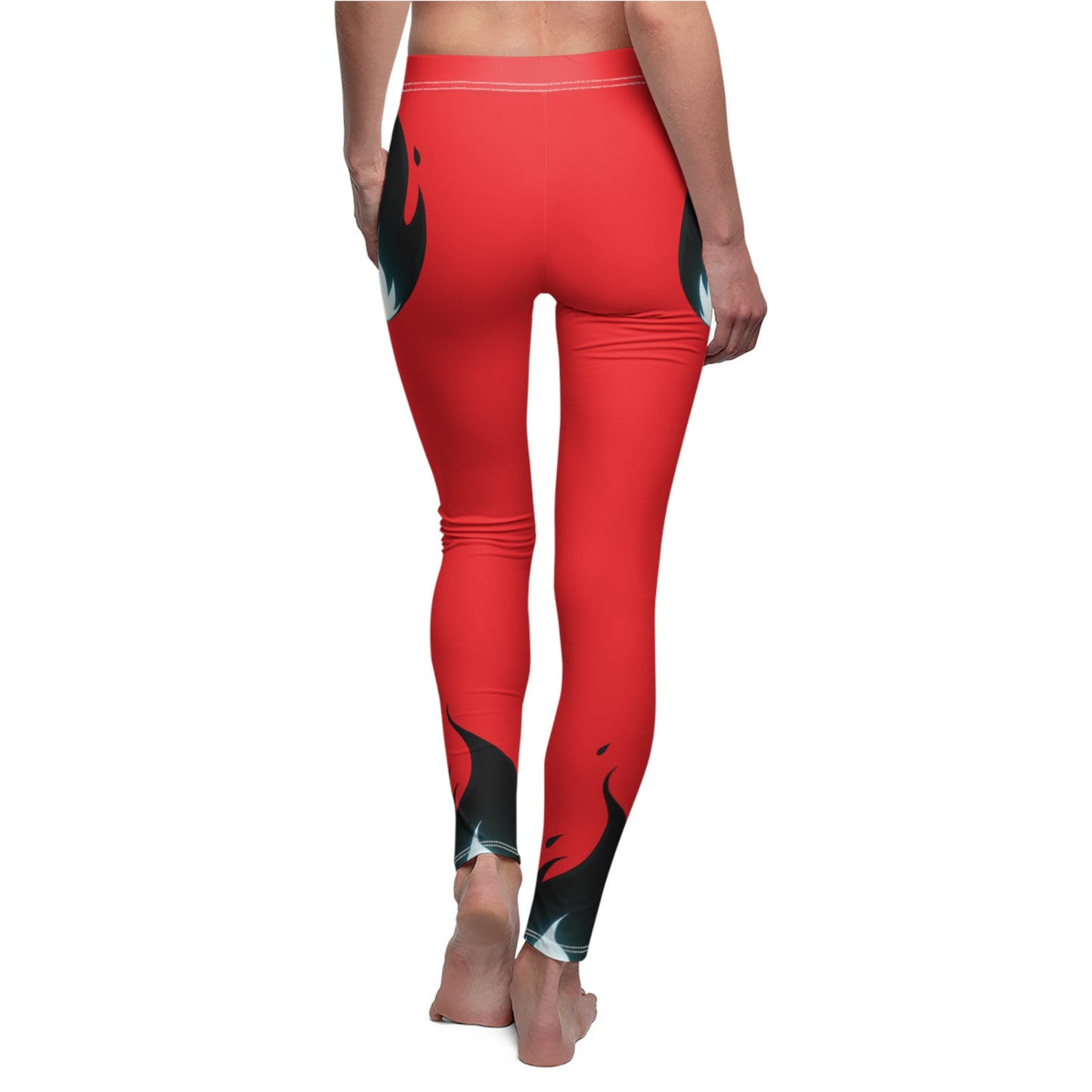 Bold Flame Design Casual Leggings for Women