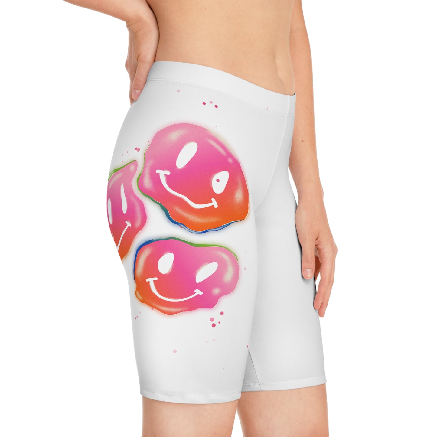 Bike Shorts - Acid Smiley Face Women's Cycling Bottoms