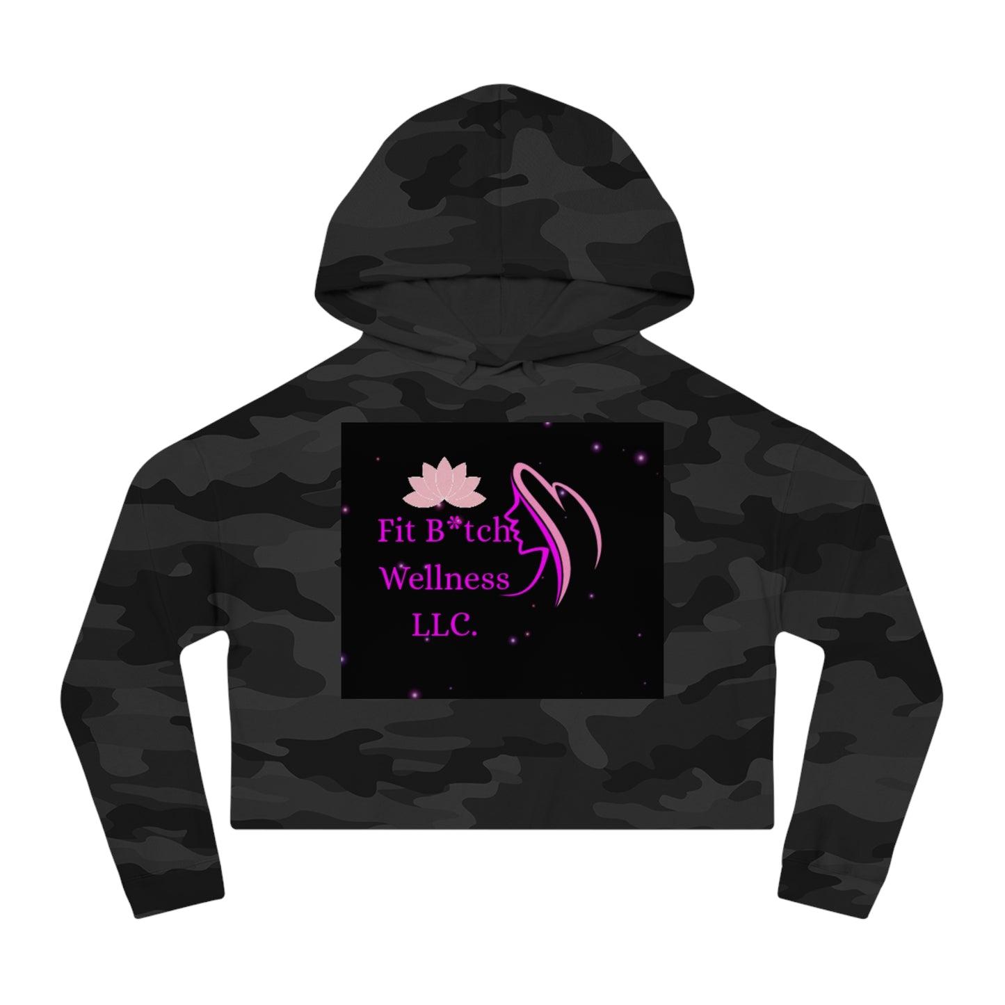Fit B*tch Wellness Cropped Hoodie for Women - Motivational Sweatshirt