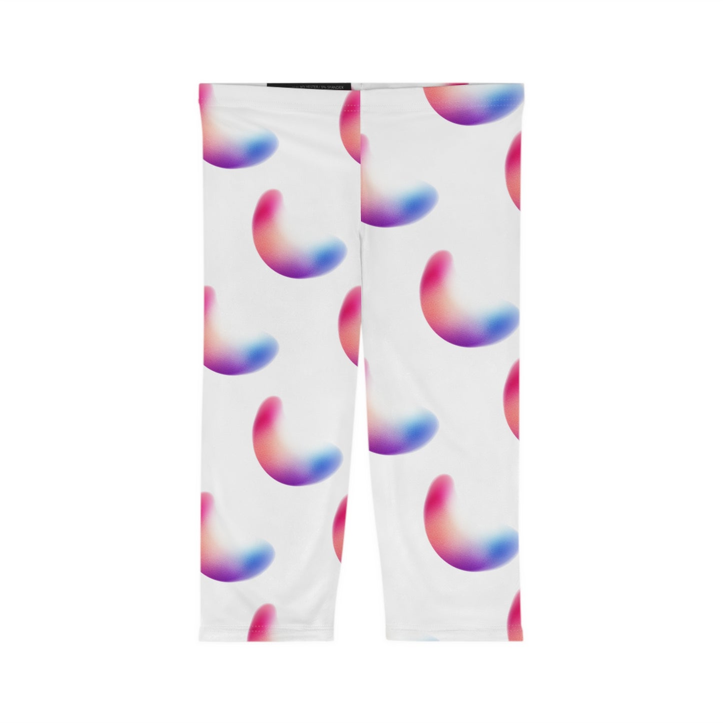 Trendy Women’s Capri Leggings with Colorful Abstract Print