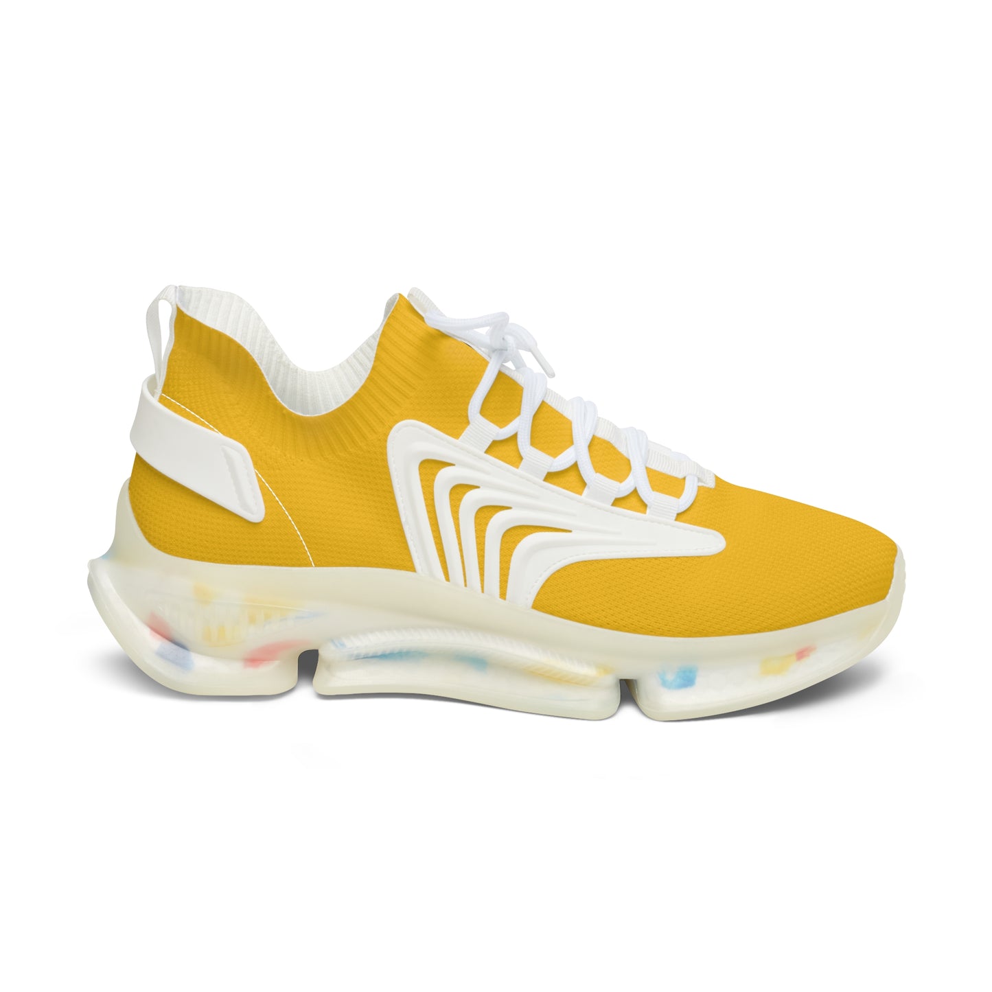 Bright Yellow Women's Mesh Sneakers for Comfort and Style, Athletic Footwear, Trendy Sneakers, Summer Shoes, Casual Footwear, Sporty Shoes