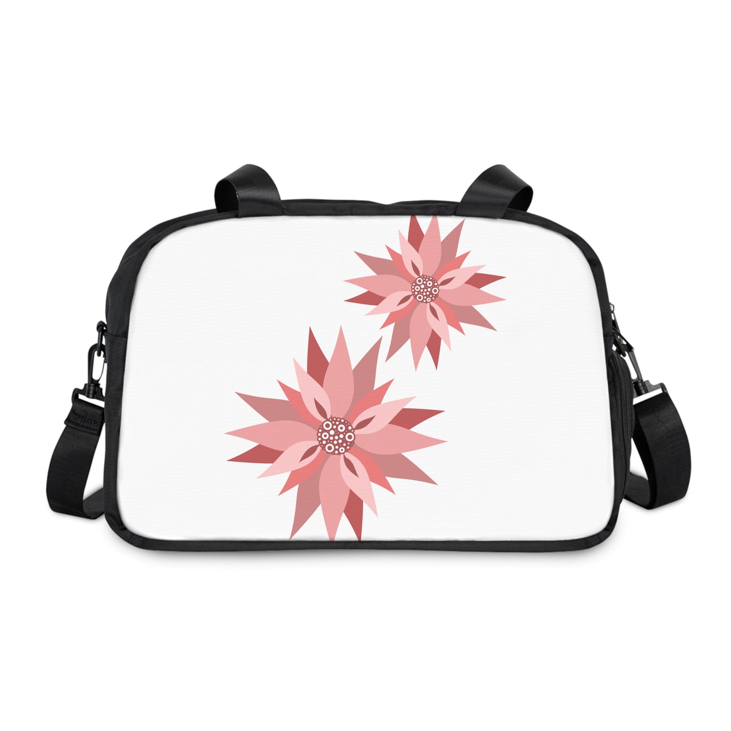 Floral Fitness Handbag - Gym Essential with Stylish Pink Blooms