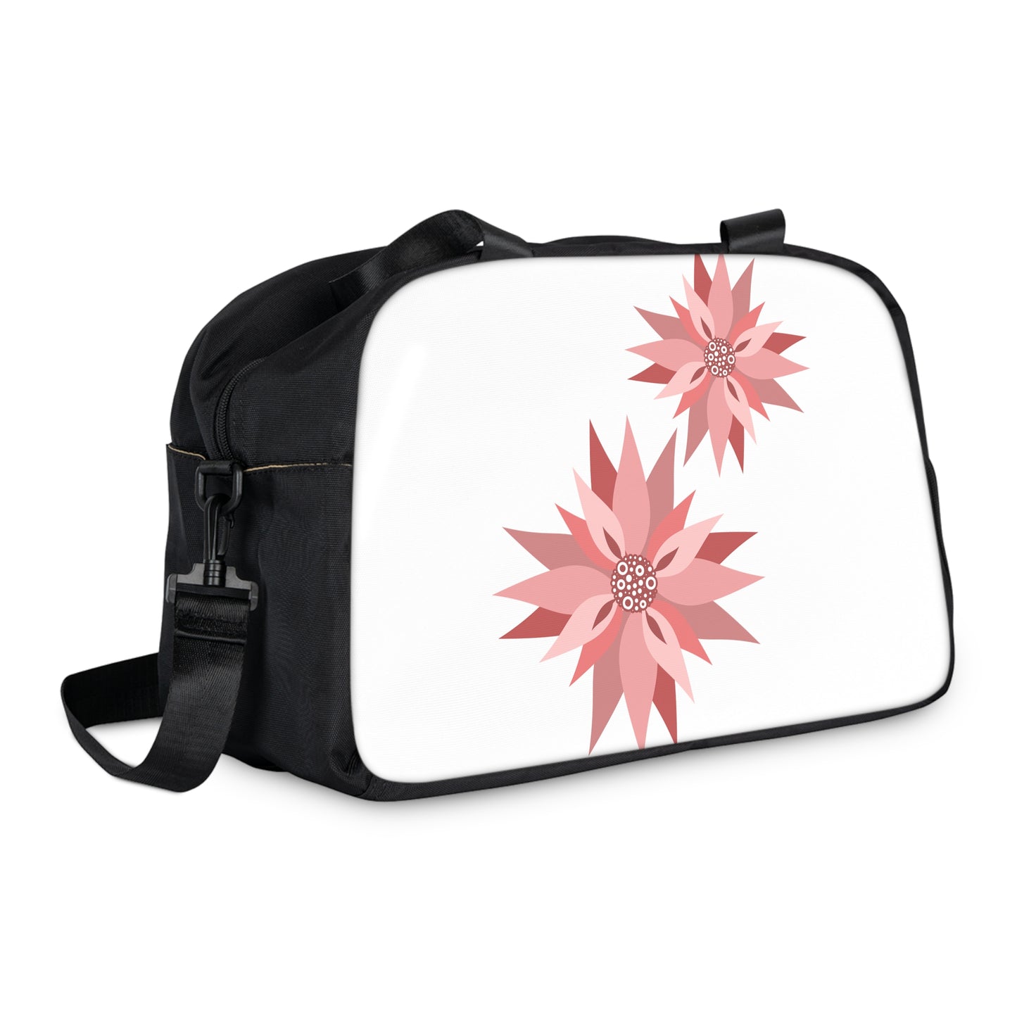 Floral Fitness Handbag - Gym Essential with Stylish Pink Blooms