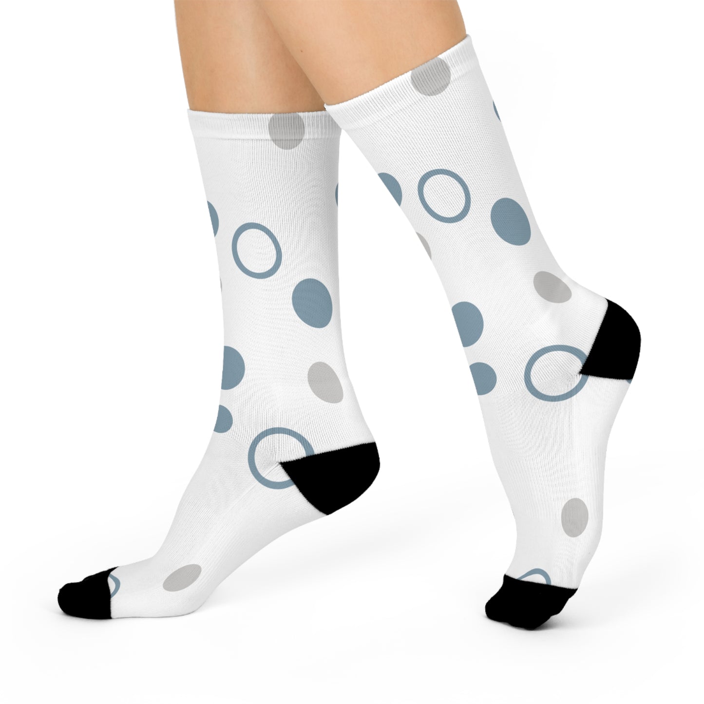 Fun Polka Dot Cushioned Crew Socks for Comfort & Style