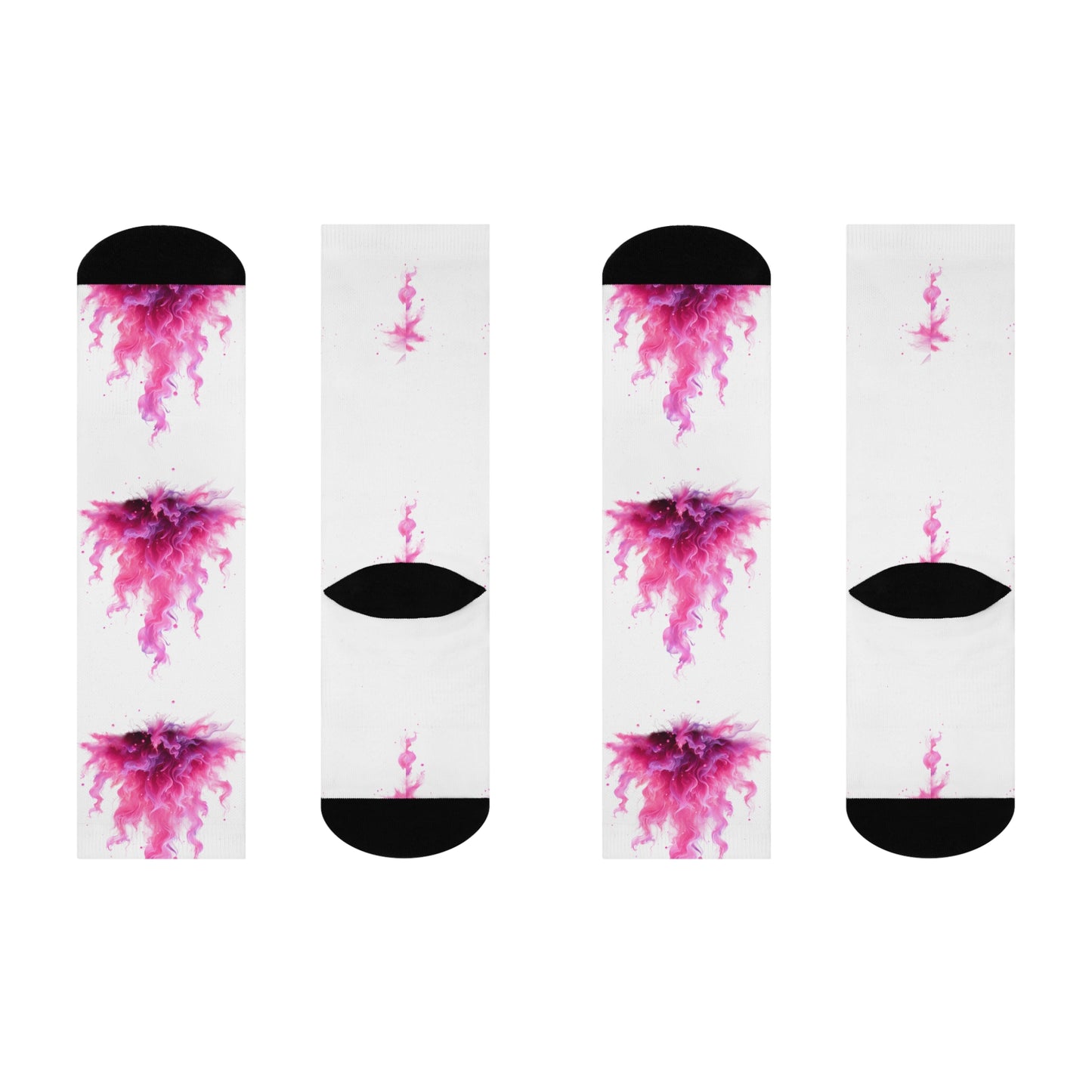 Vibrant Flames Cushioned Crew Socks - Colorful Comfortable Socks for Daily Wear