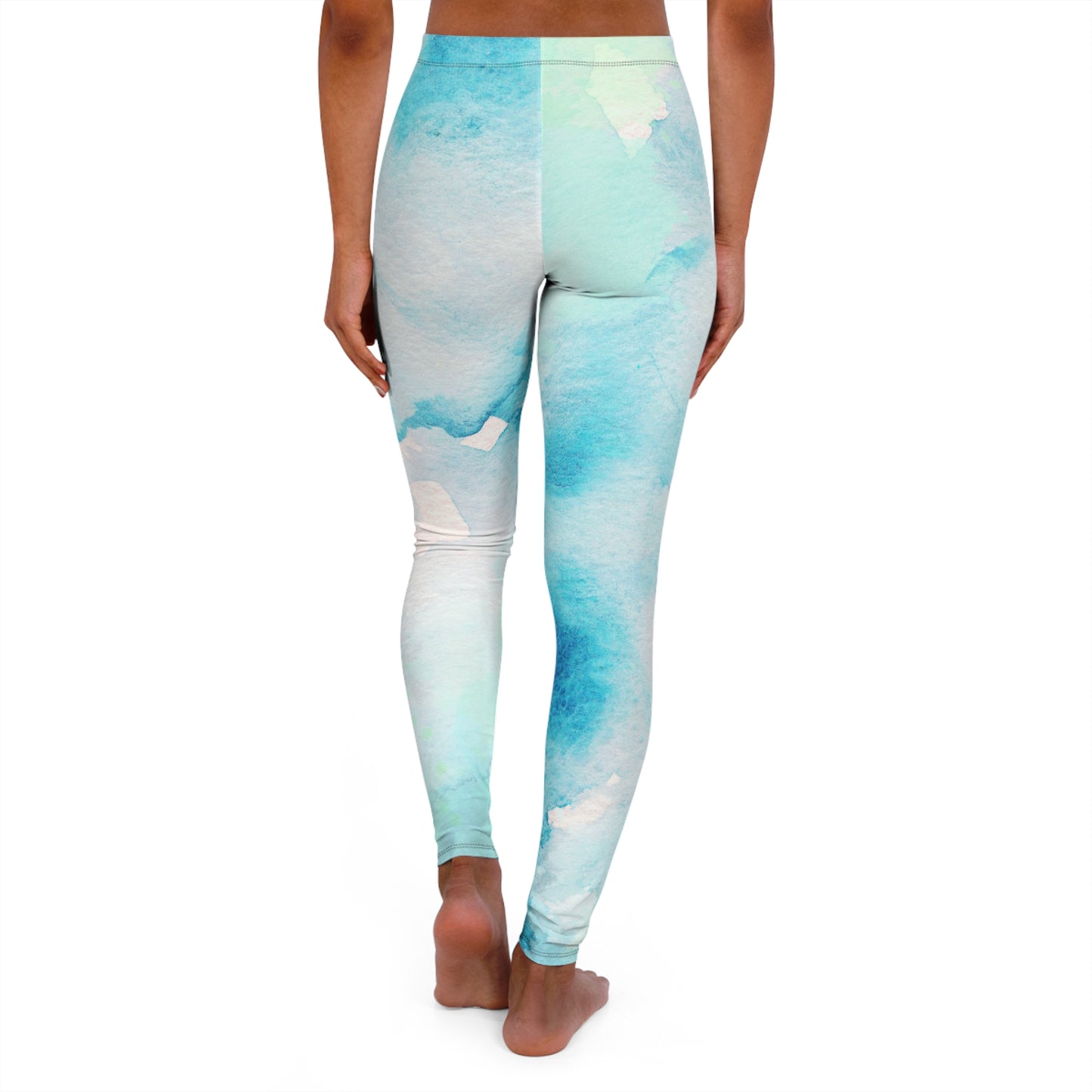 Trendy Watercolor Print Leggings for Women - Comfortable Casual Wear
