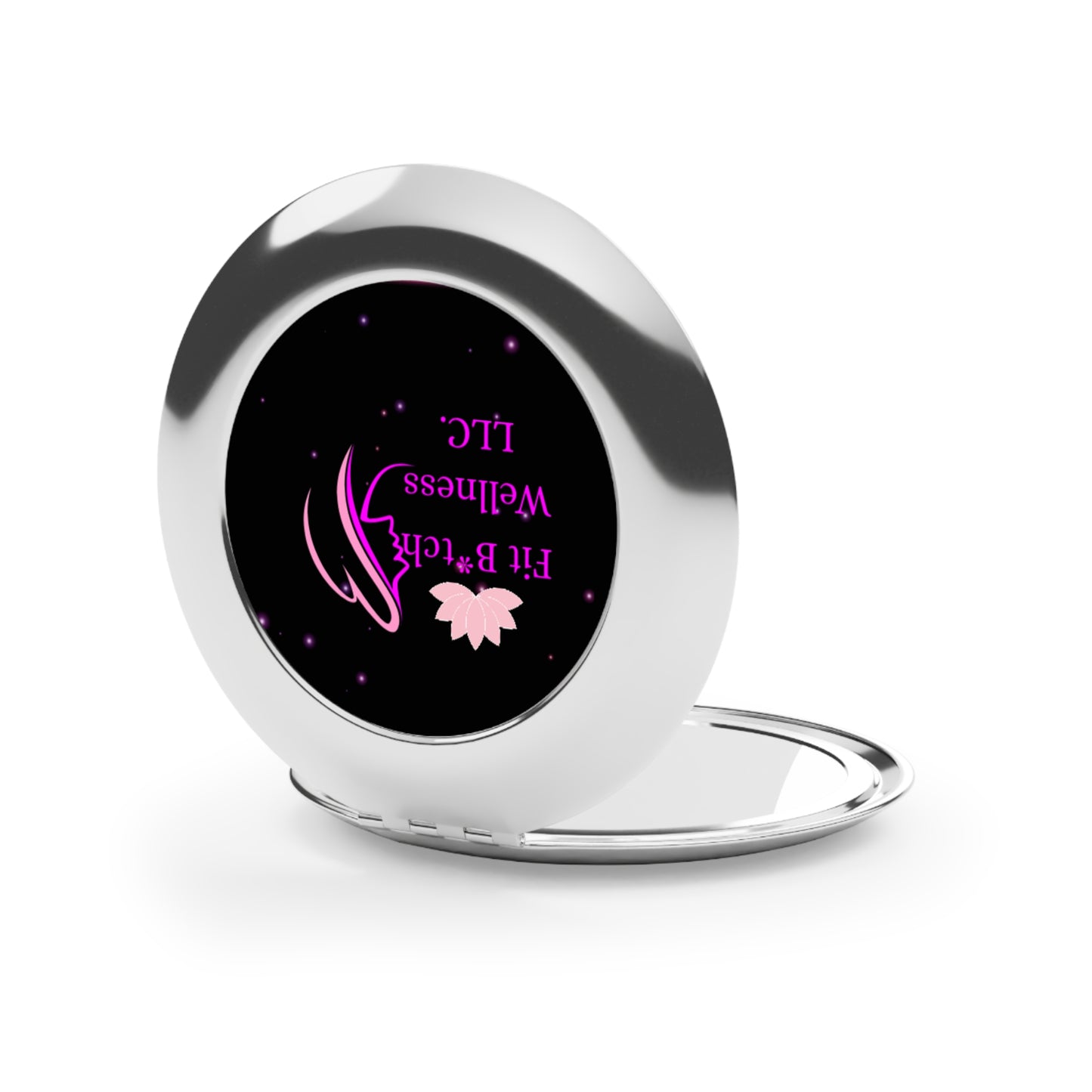 Fit B*itch Wellness Compact Travel Mirror - Stylish & Motivational Makeup Accessory