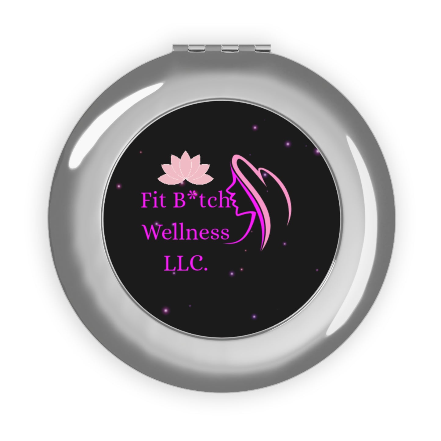 Fit B*itch Wellness Compact Travel Mirror - Stylish & Motivational Makeup Accessory