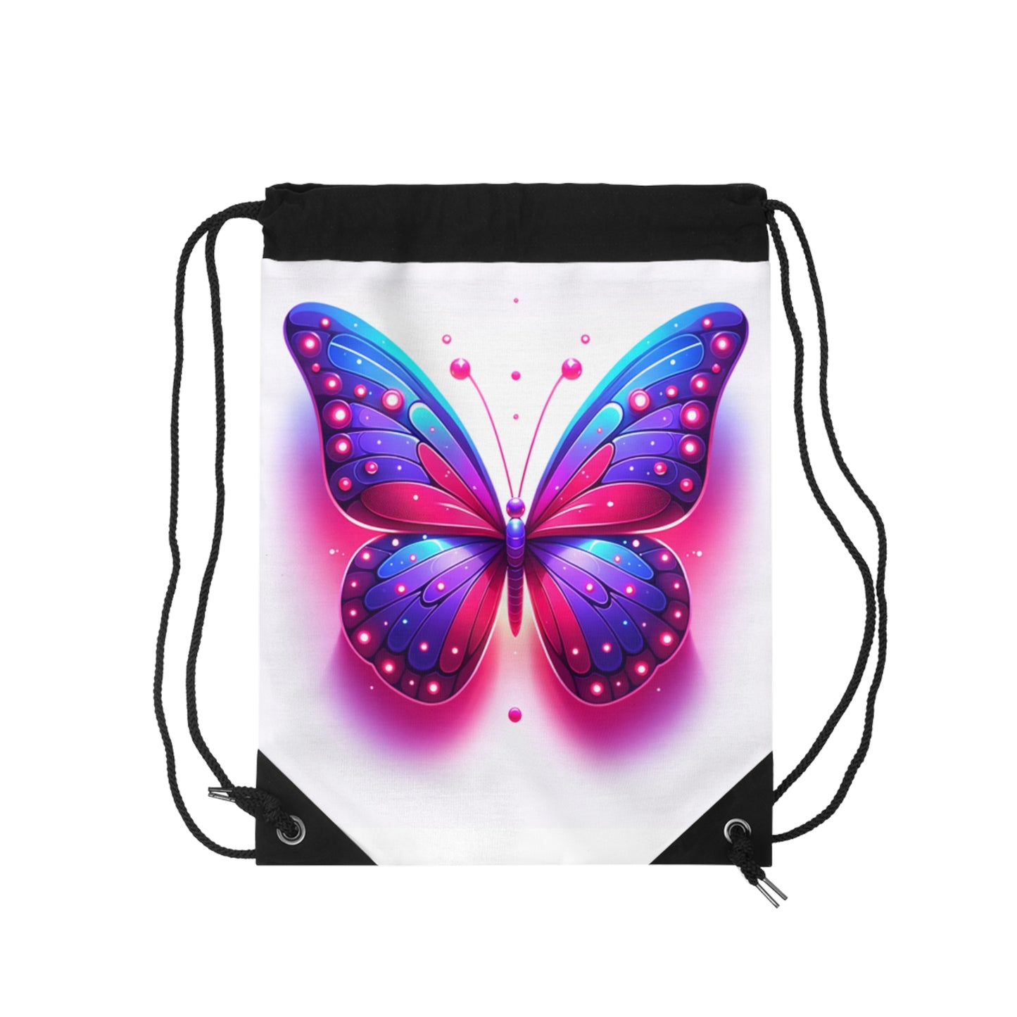 Vibrant Butterfly Drawstring Bag - Colorful and Fun Accessory for Nature Lovers