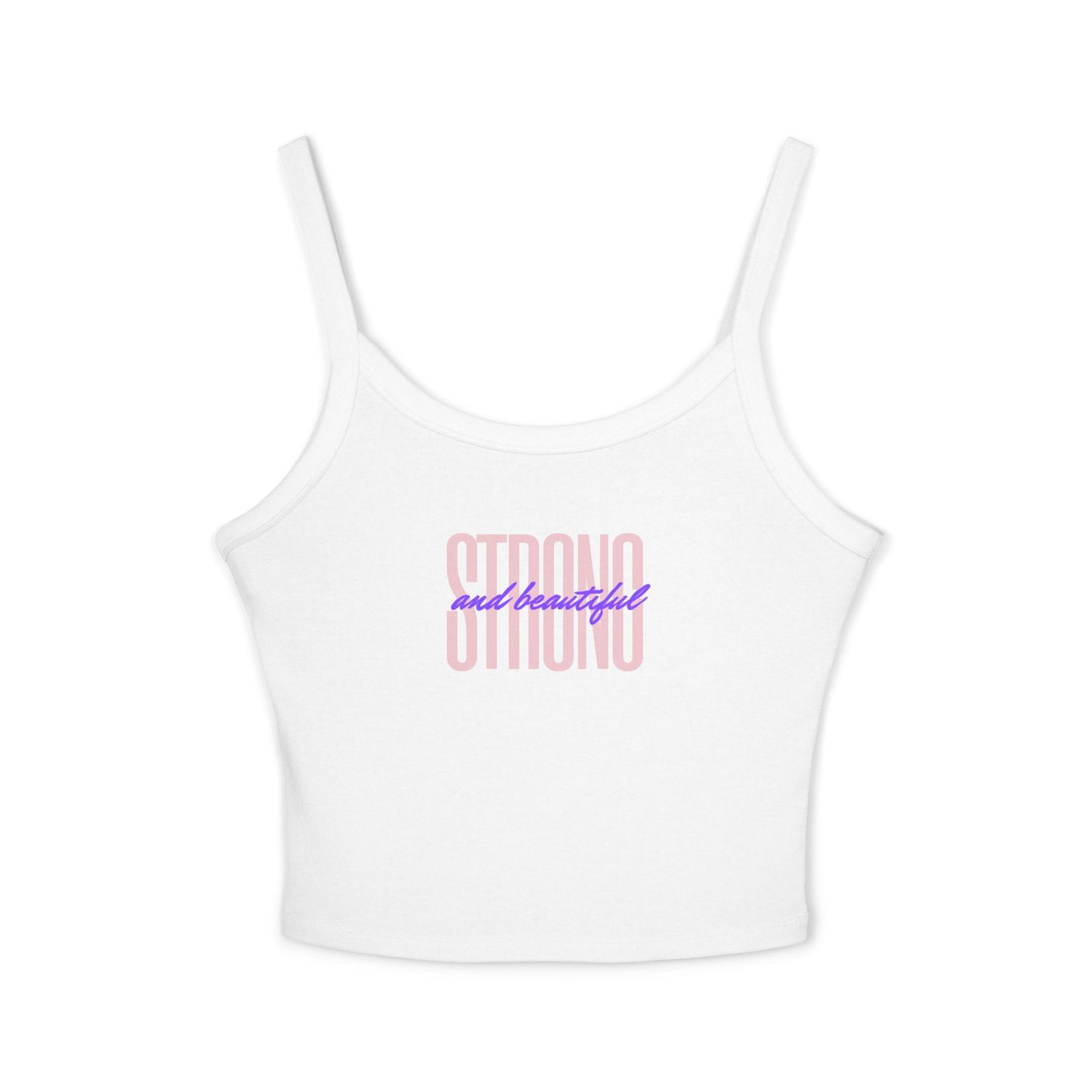 Strong and Beautiful Women's Spaghetti Strap Tank Top | Empowerment Fashion