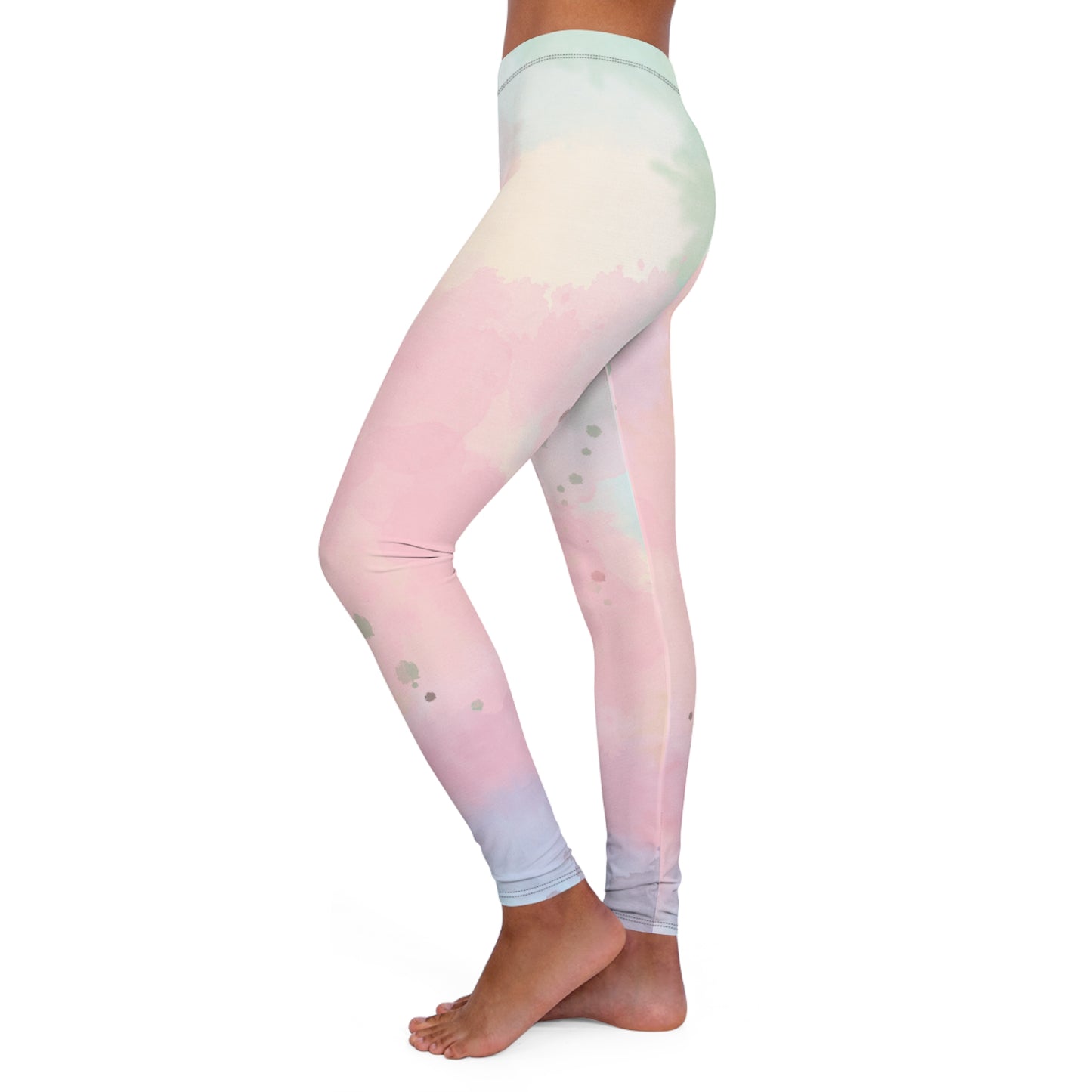 Pastel Paint Splash Leggings for Women - Comfy Casual Activewear