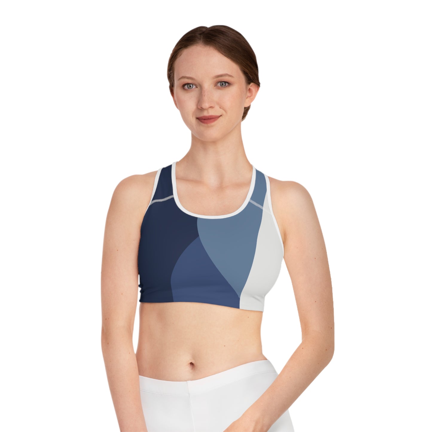 Stylish Navy-Blue Sports Bra for Active Women