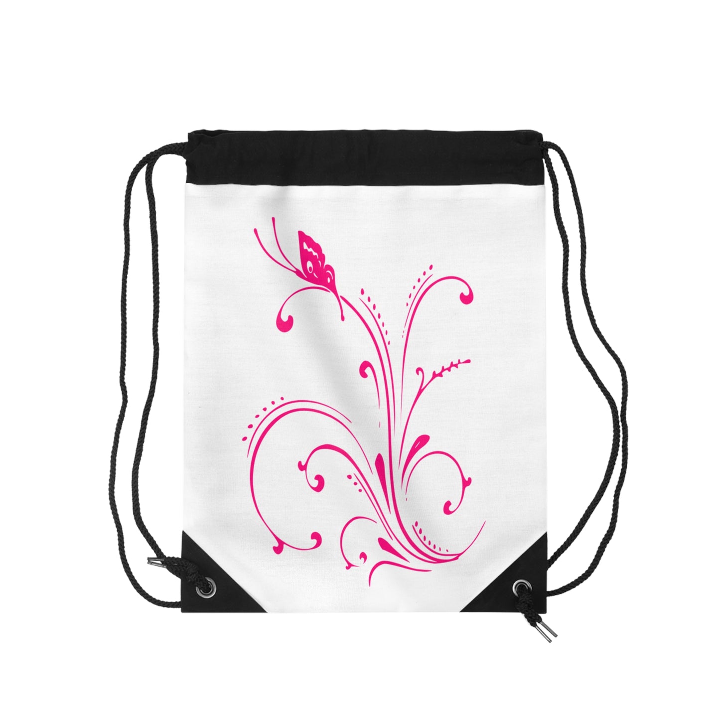 Elegant Floral Drawstring Bag - Stylish Tote for Everyday Use