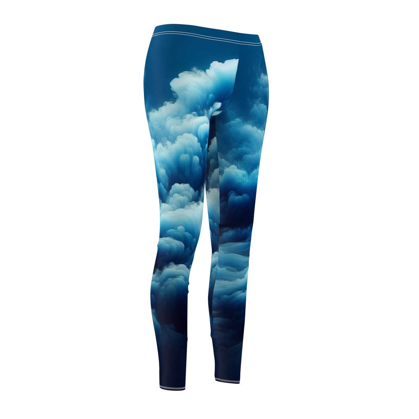 Ocean Wave Print Women's Casual Leggings - Comfortable Activewear for Yoga & Fitness