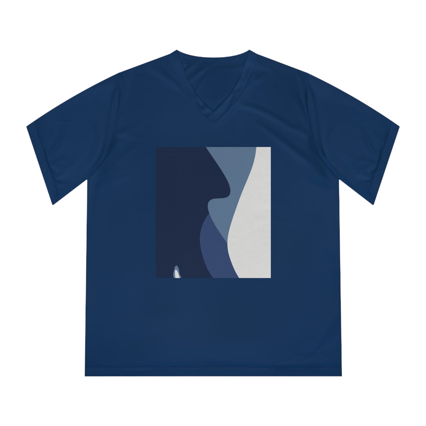 Stylish Women's Performance V-Neck T-Shirt - Modern Abstract Design