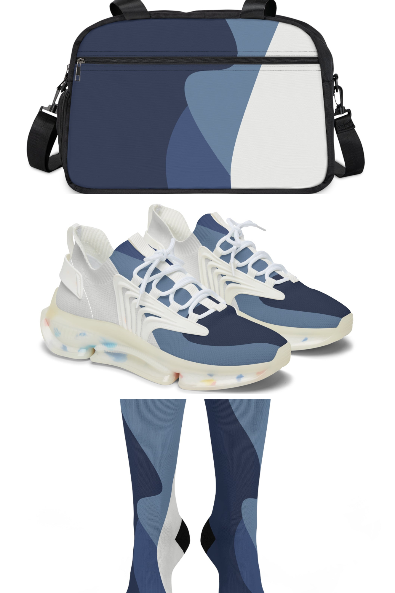 Abstract blue bundle