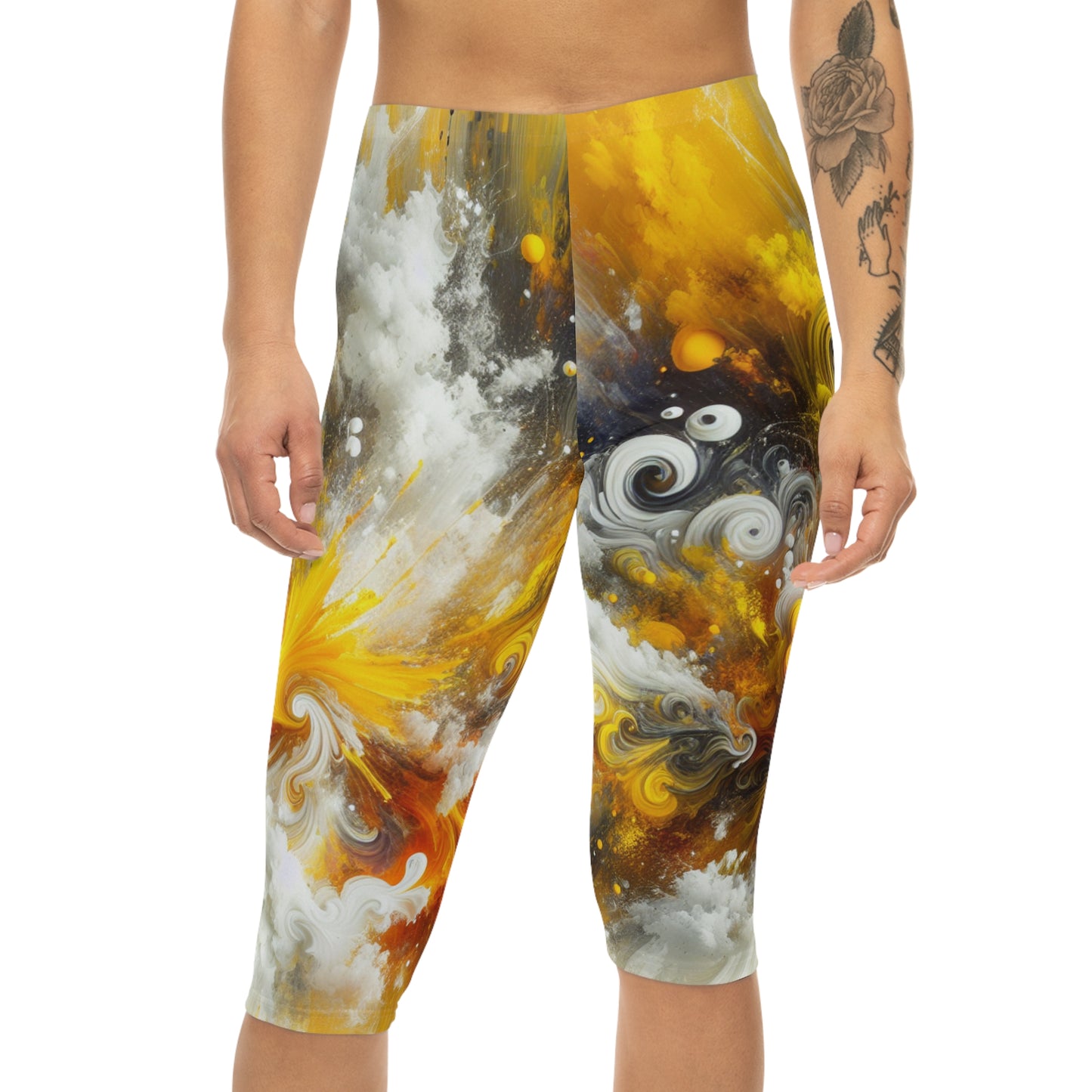 Vibrant Abstract Women’s Capri Leggings