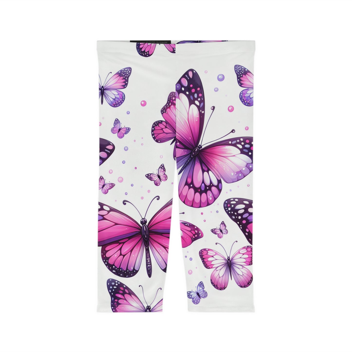 Butterfly Print Capri Leggings for Women - Stylish & Comfortable Fitness Wear