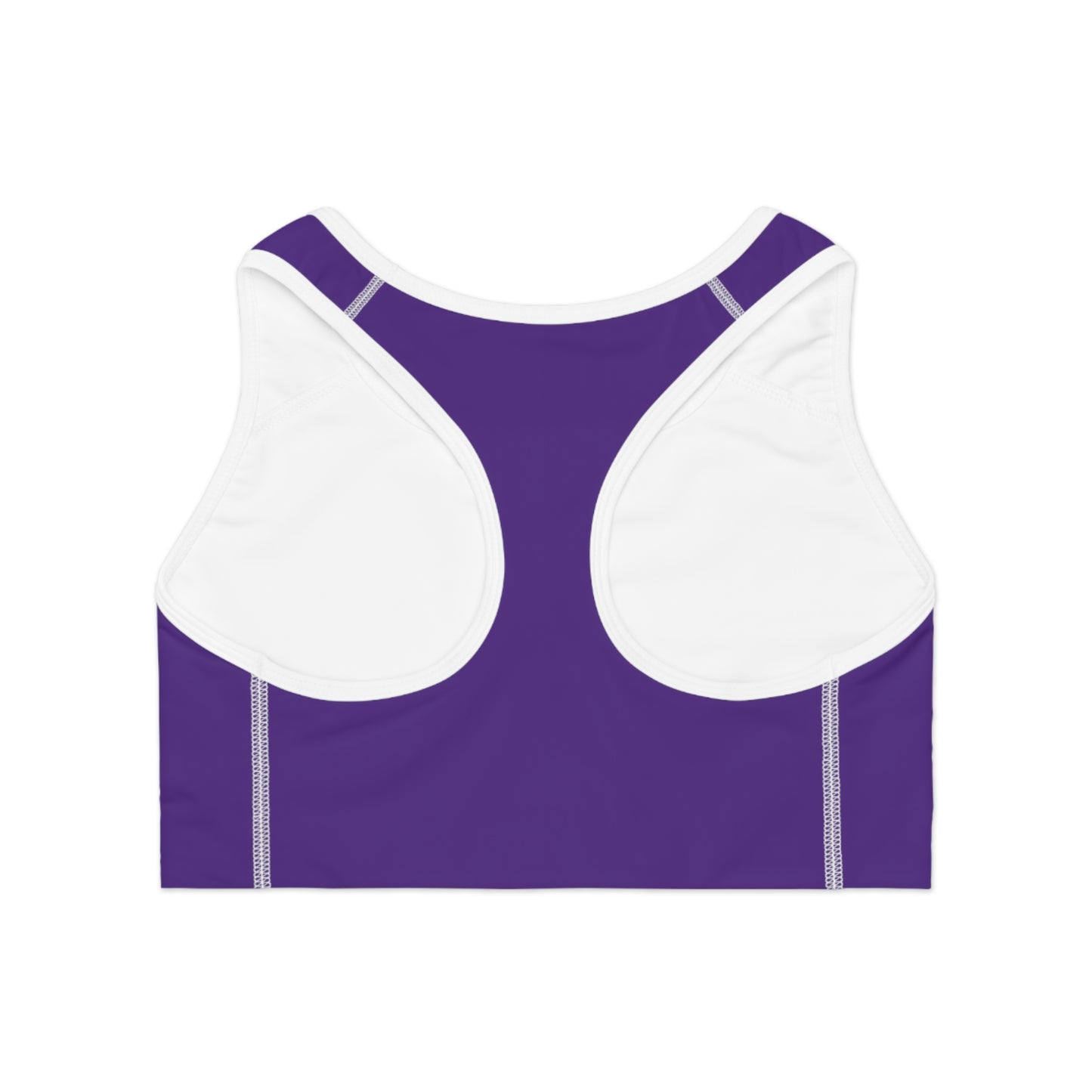 Empowering Purple Sports Bra, Fitness Wear, Workout Top, AOP Athletic Bra, Activewear for Gym Lovers