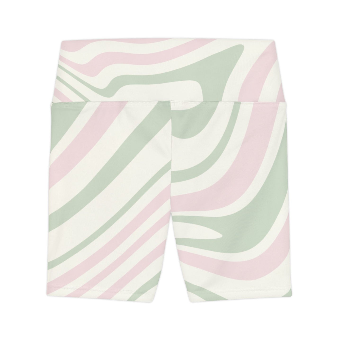 Stylish Women's Workout Shorts - Pink and Green Zebra Print for Fitness Enthusiasts