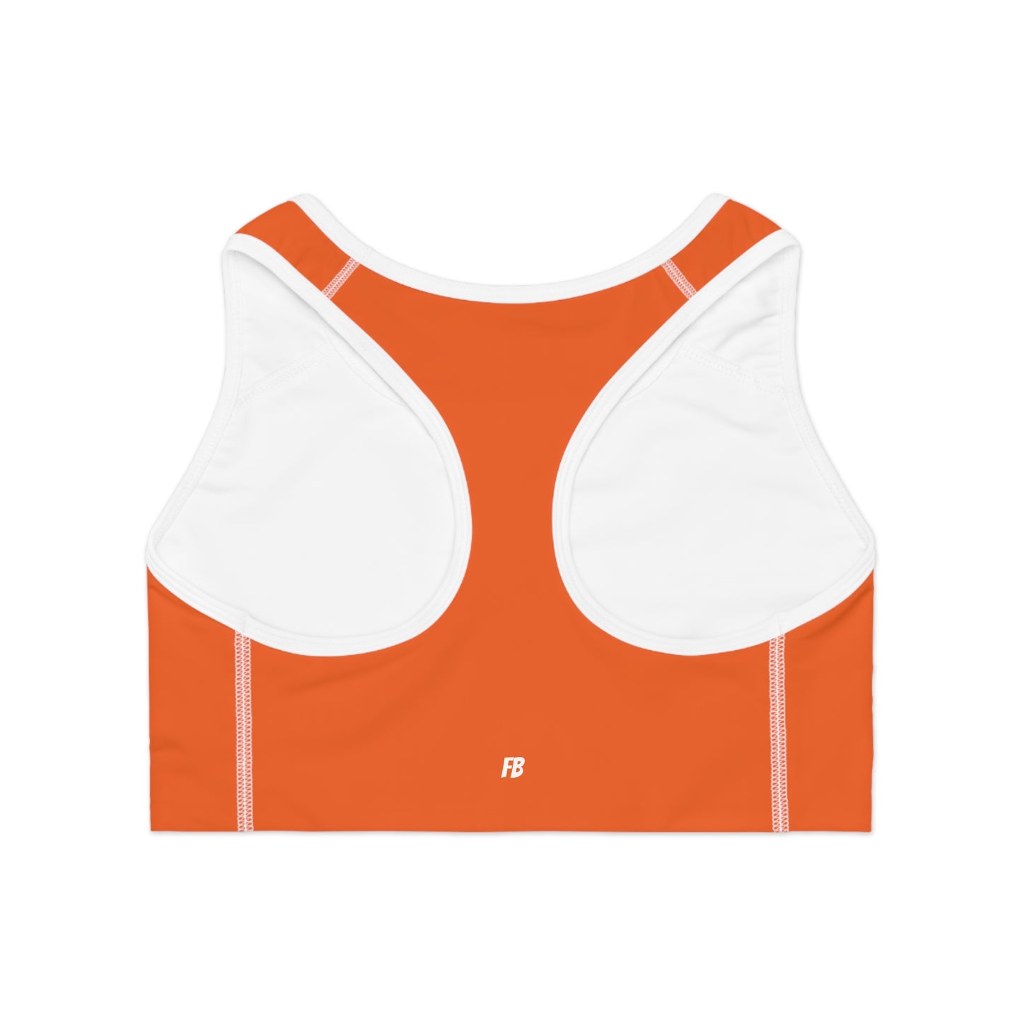 Sporty Orange Sports Bra, Athletic Wear, Workout Gear, Fitness Clothing, Yoga Top, Running Apparel