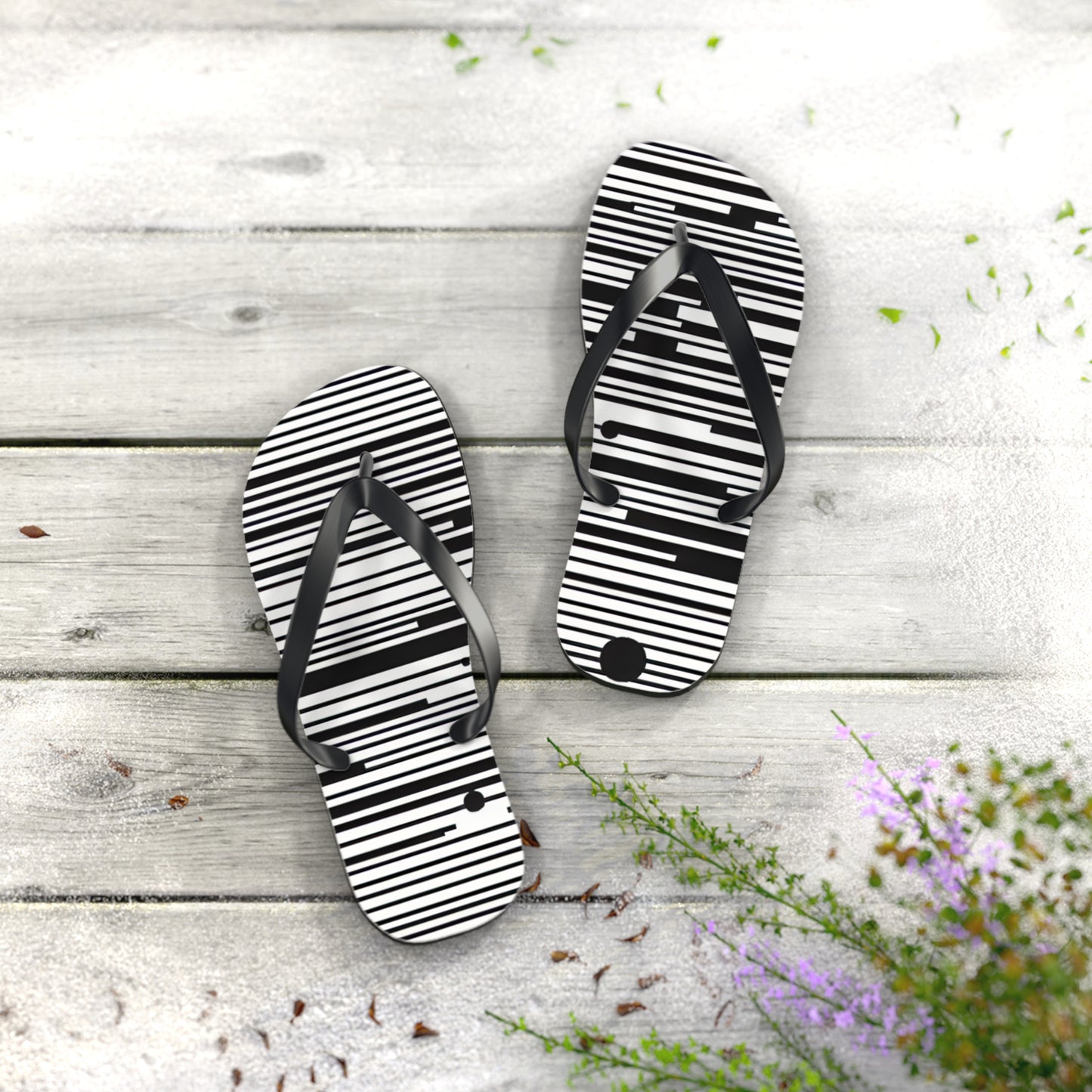 Chic Stripe Flip Flops | Stylish Beach Sandals, Summer Footwear, Poolside Essentials, Vacation Accessories, Trendy Footwear