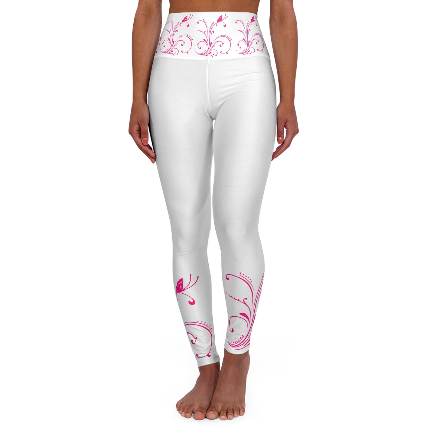 Floral High Waisted Yoga Leggings - Stylish & Comfortable Fitness Wear