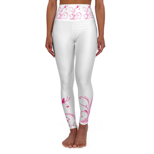 Floral High Waisted Yoga Leggings - Stylish & Comfortable Fitness Wear