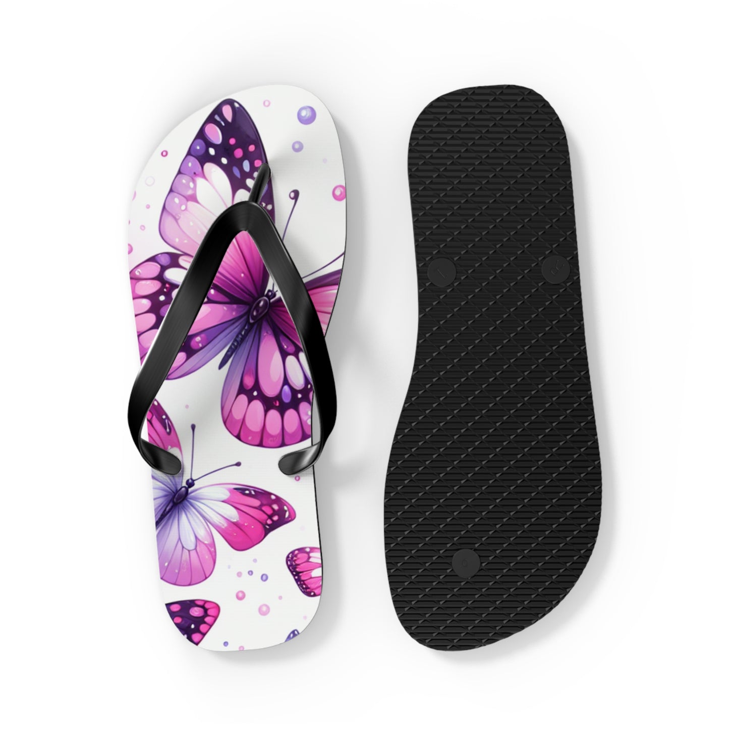 Butterfly Flip Flops - Summer Beach Sandals, Vacation Footwear, Gift for Her, Outdoor Fun, Festival Essentials, Poolside Vibes