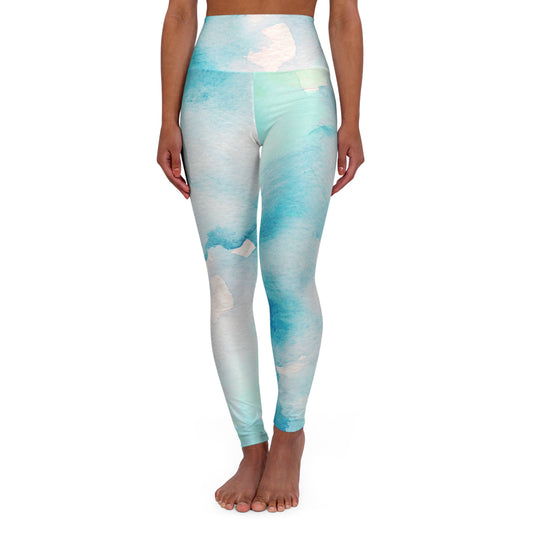 Ocean Waves High Waisted Yoga Leggings for Comfort and Style