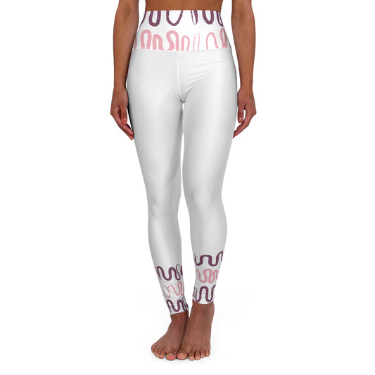 Stylish High Waisted Yoga Leggings with Modern Design