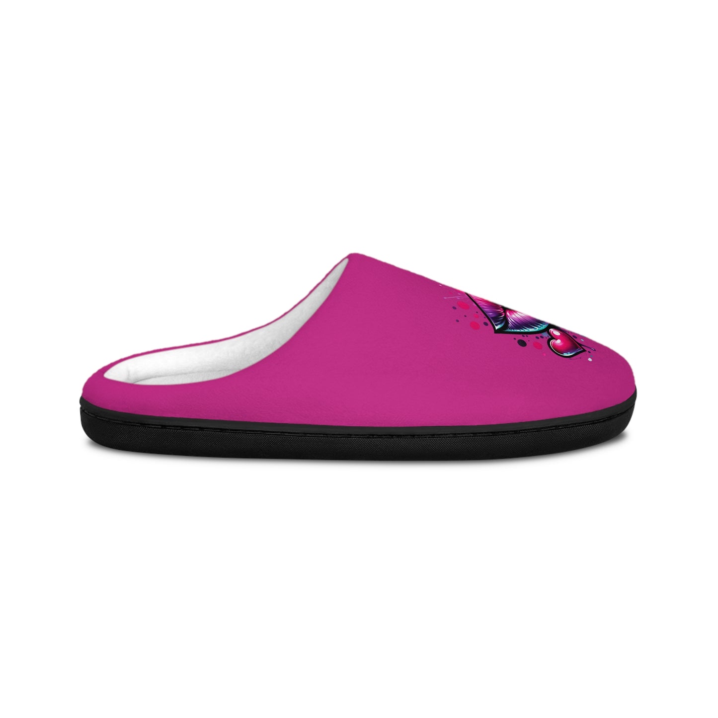 Stylish Kissed Floral Women's Indoor Slippers - Cozy Home Footwear, Unique Gift, Housewarming, Relaxation, Cute Loungewear