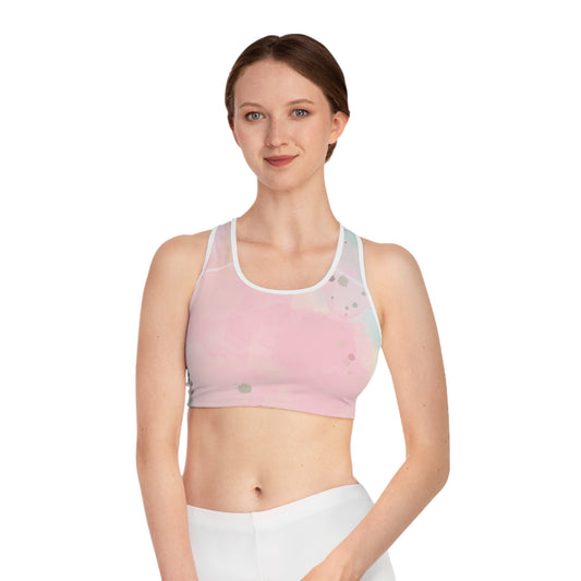 Pastel Watercolor Sports Bra - Comfortable & Stylish Activewear