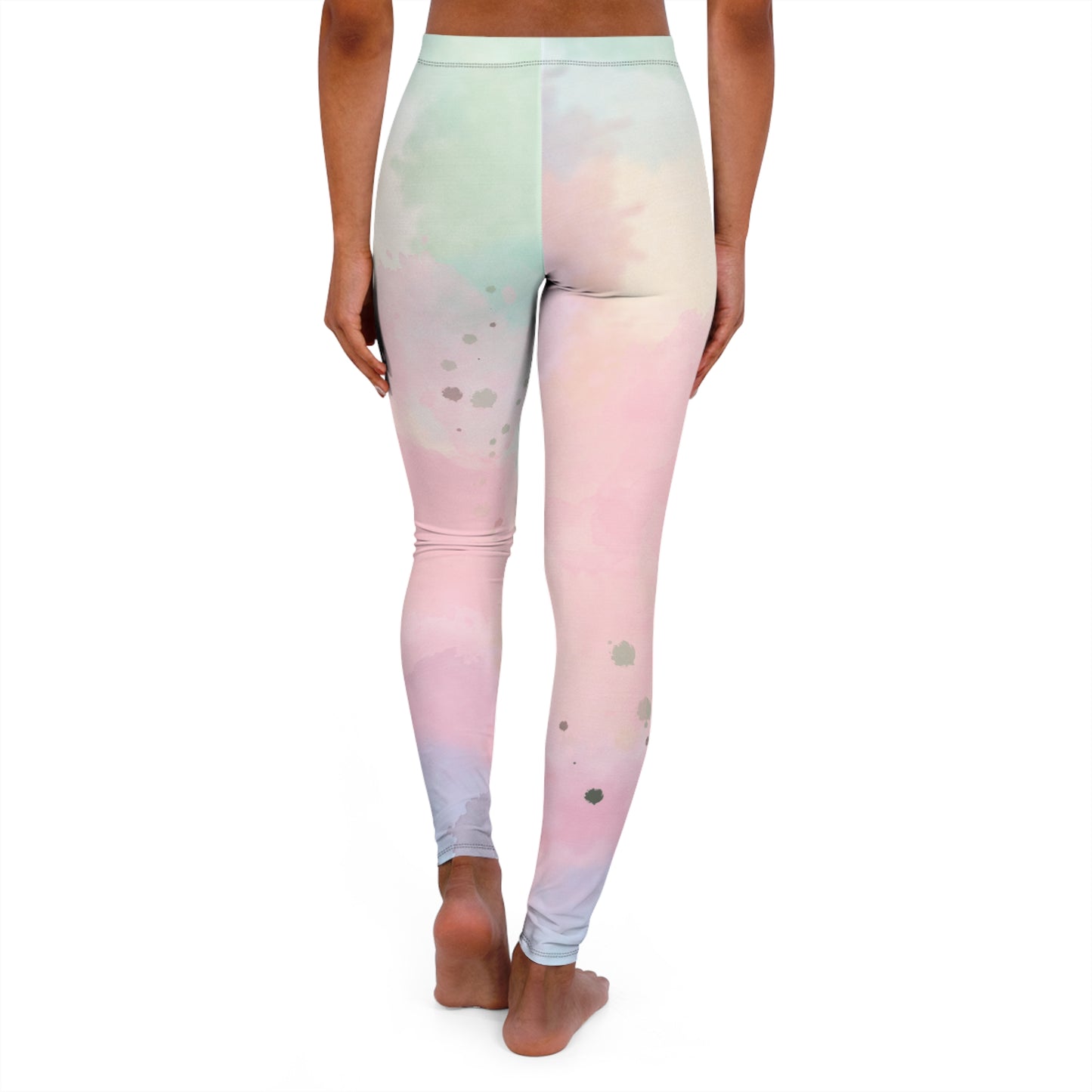 Pastel Paint Splash Leggings for Women - Comfy Casual Activewear