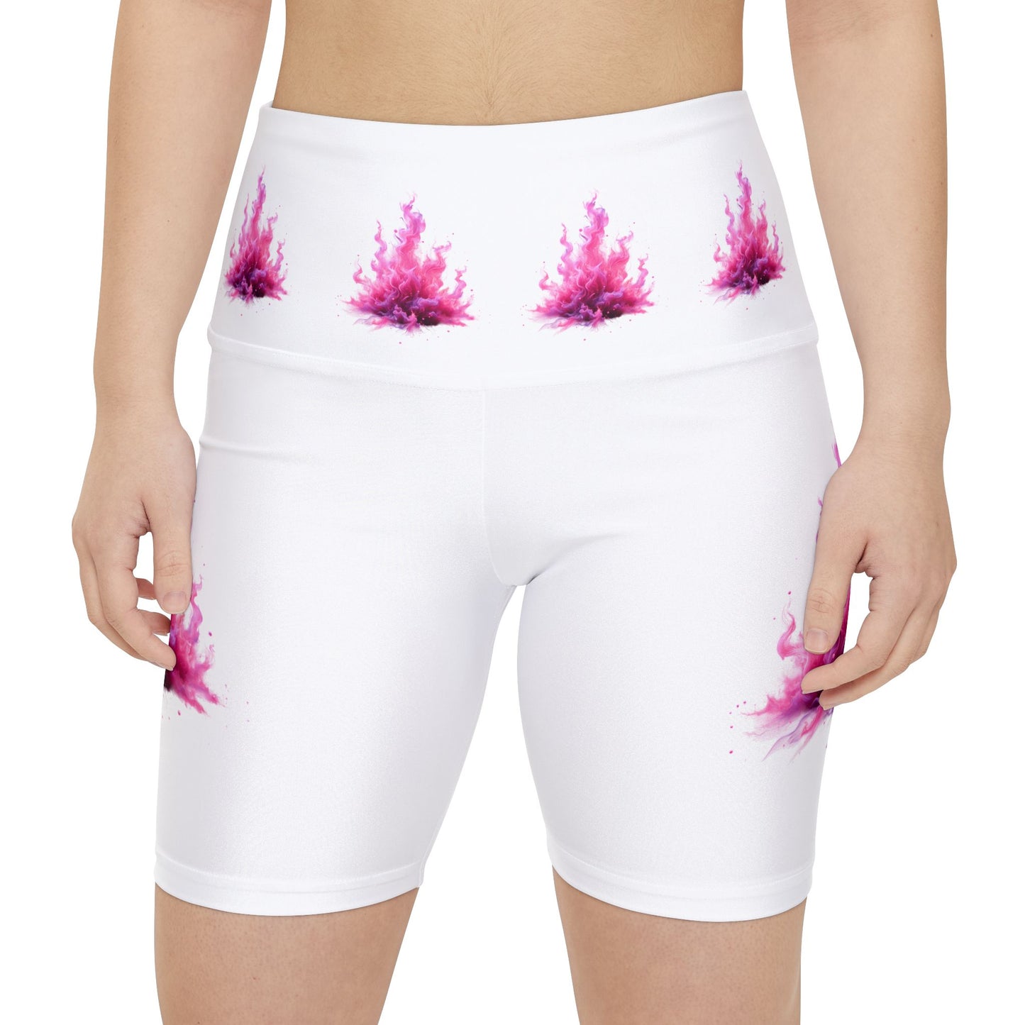 Pink flame Women's Workout Shorts