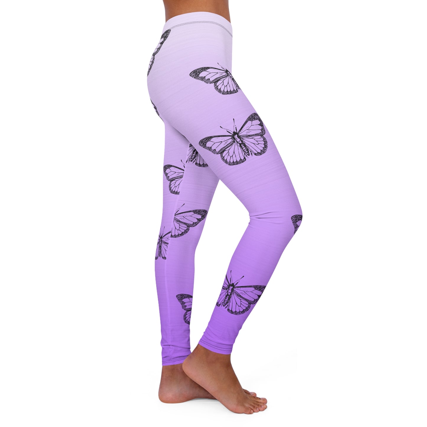 Butterfly Print Casual Spandex Leggings for Women