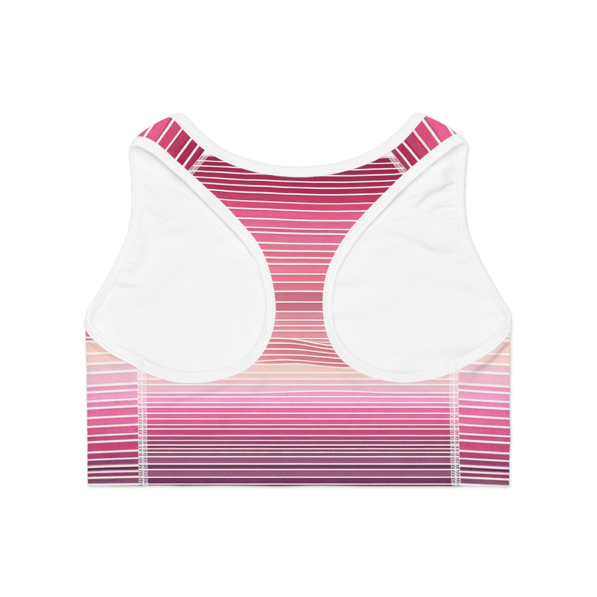 Gradient Striped Sports Bra for Active Lifestyle - Ideal for Fitness and Yoga