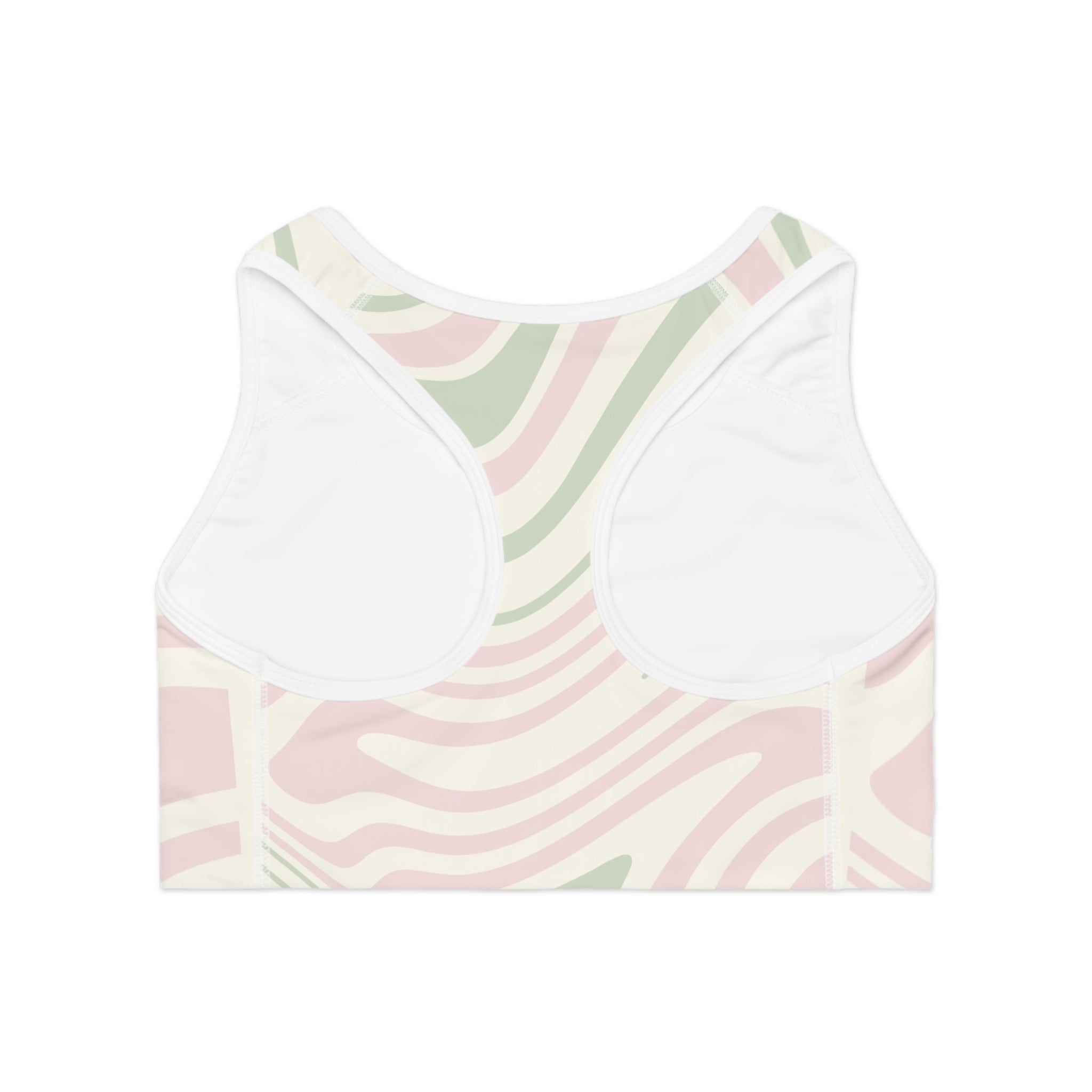 Stylish Wave Pattern Sports Bra - Comfortable & Trendy Activewear