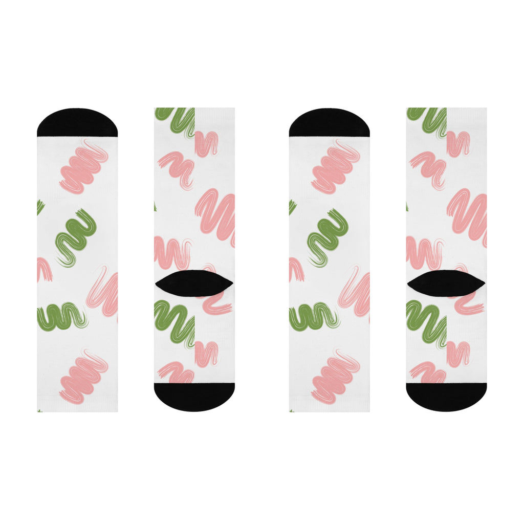 Colorful Cushioned Crew Socks - Trendy & Comfy for Everyday Wear