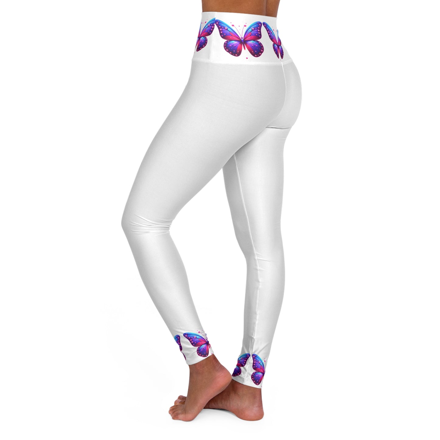Butterfly High Waisted Yoga Leggings - Stylish Activewear for Comfort and Flexibility