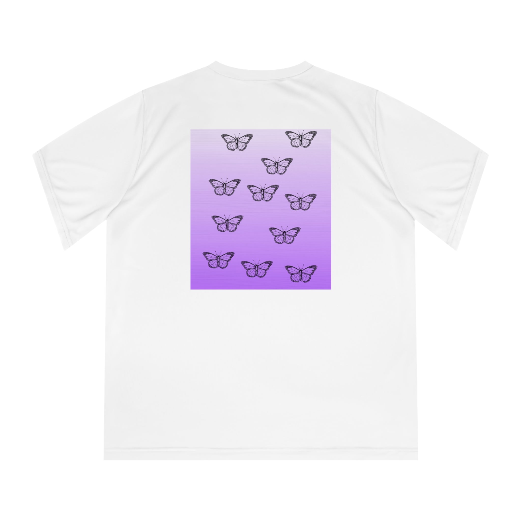 Butterfly Graphic Women's Performance V-Neck T-Shirt - Activewear for Nature Lovers